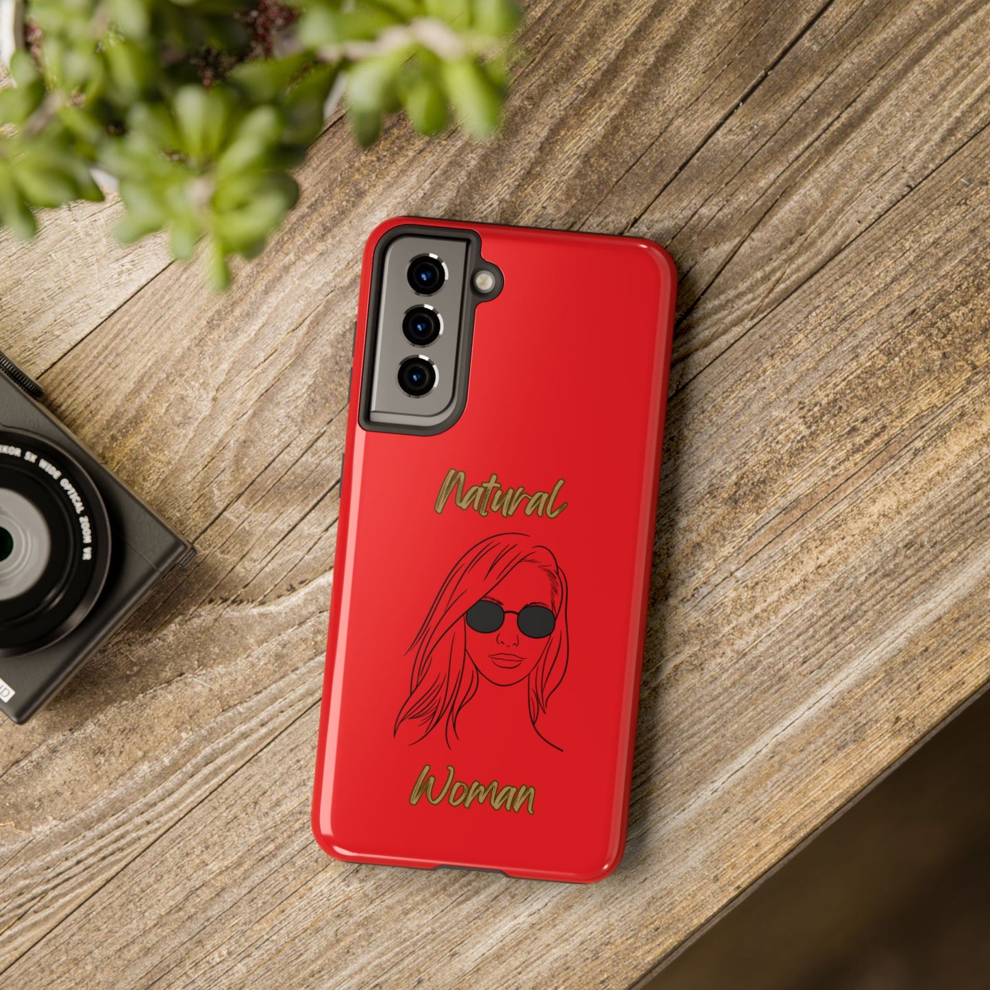 Natural Woman Shades (BL)Tough Phone Cases RED