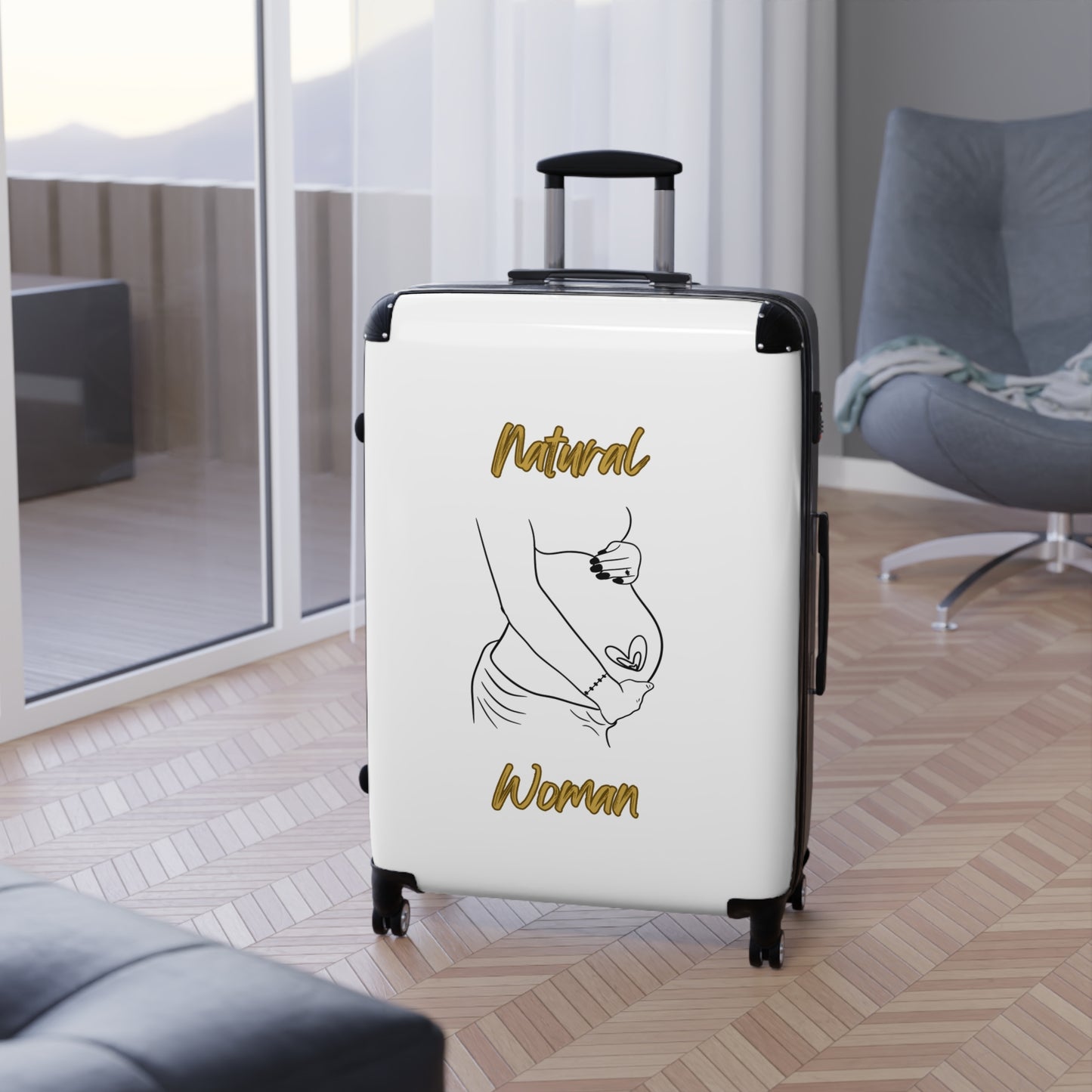 Natural Woman Loved In & Out (BL) Suitcase WHITE