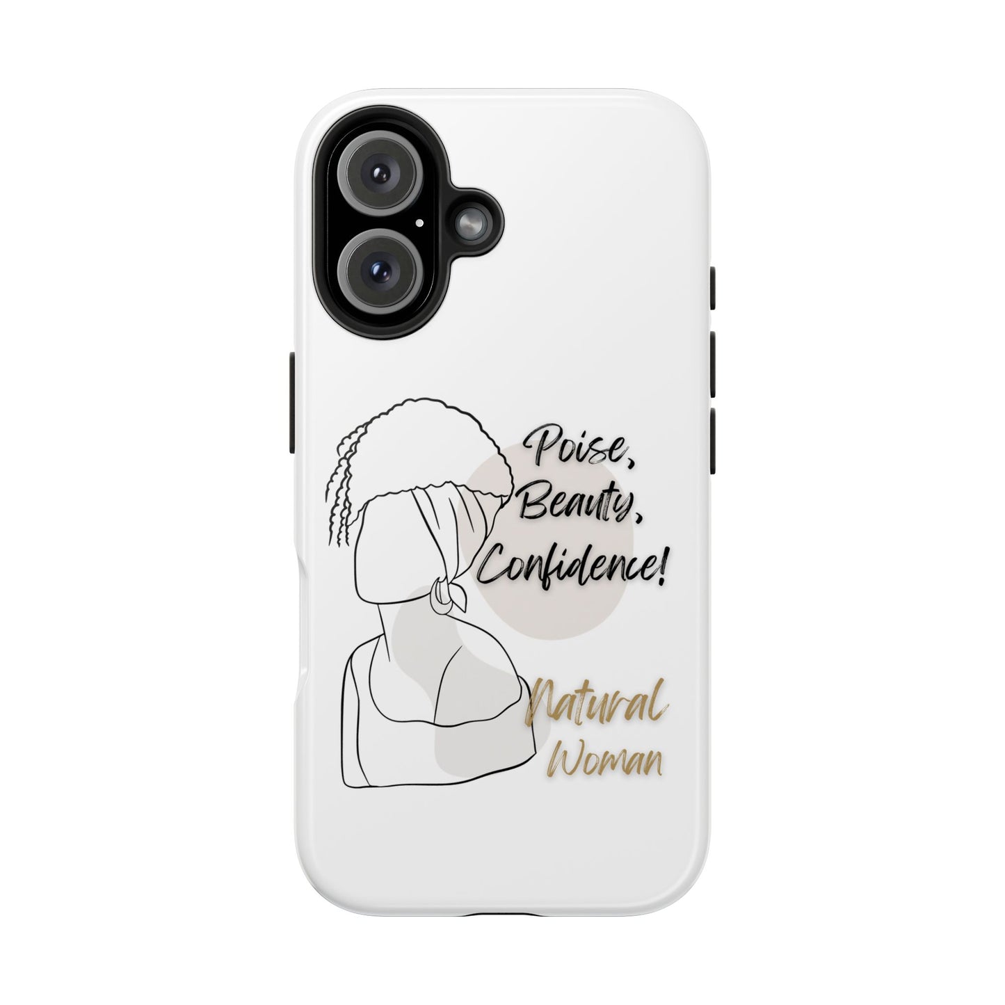 Natural woman Puff (BL)Tough Phone Cases WHITE