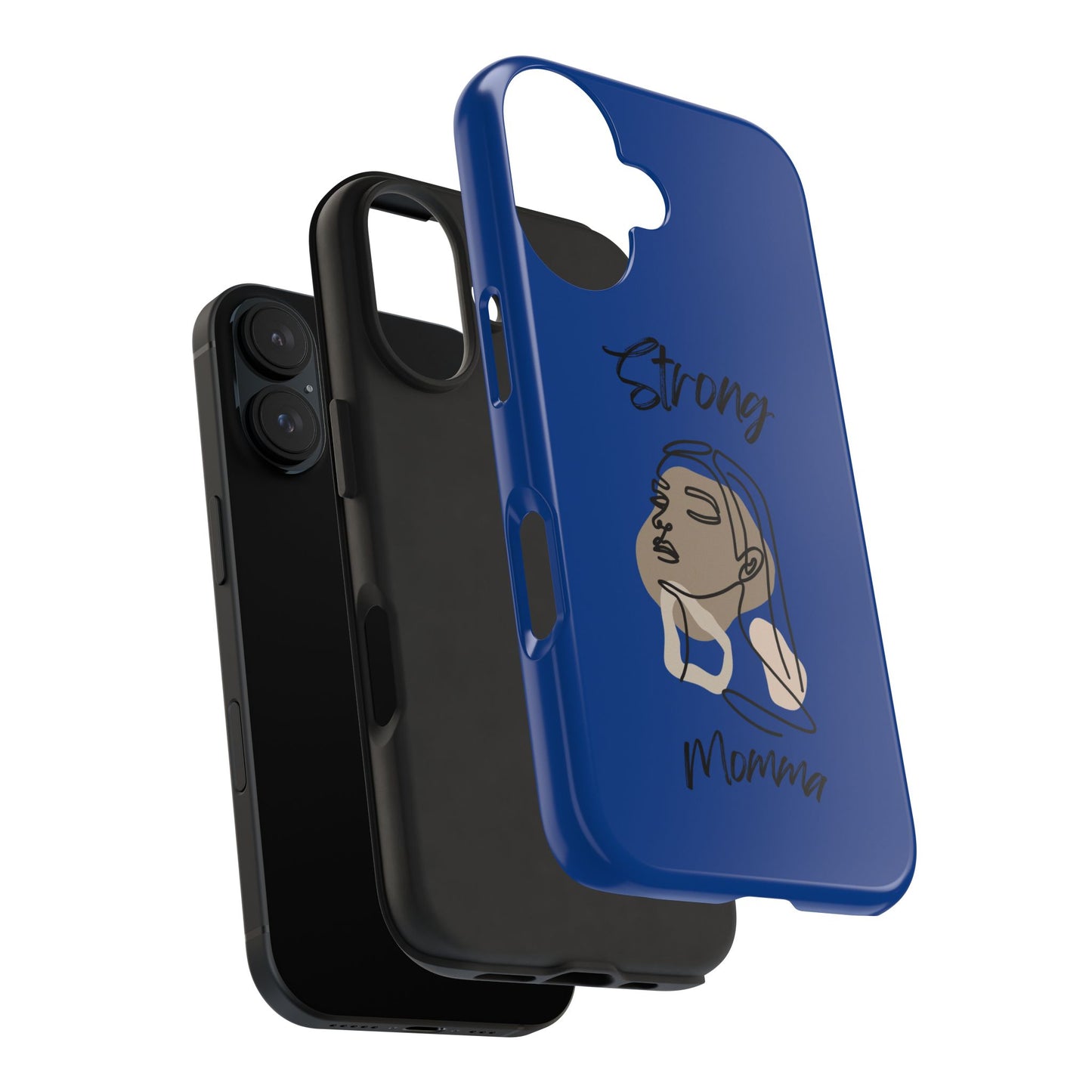 STRONG MOMMA Samsung Galaxy Tough Phone Cases (BL) Dark Blue
