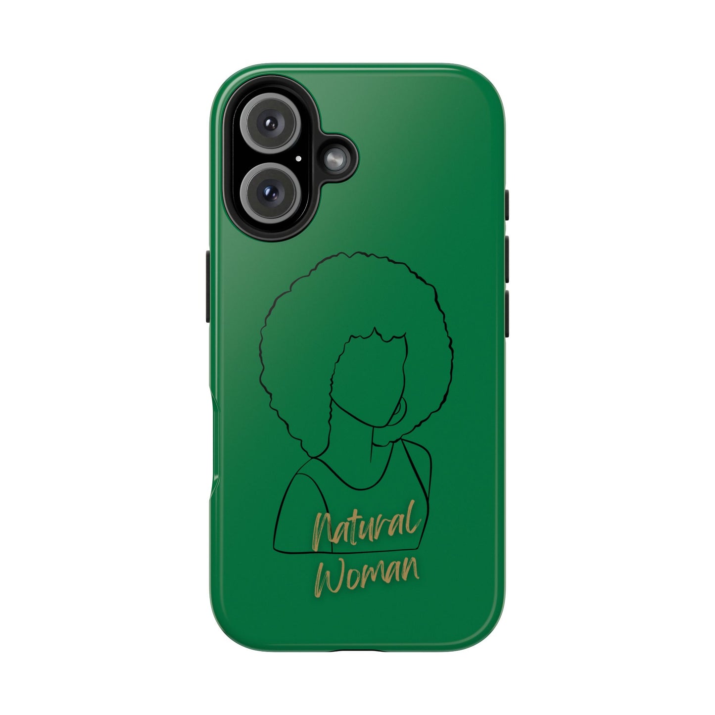 Natural Woman Afro (BL) Tough Phone Case DARK GREEN