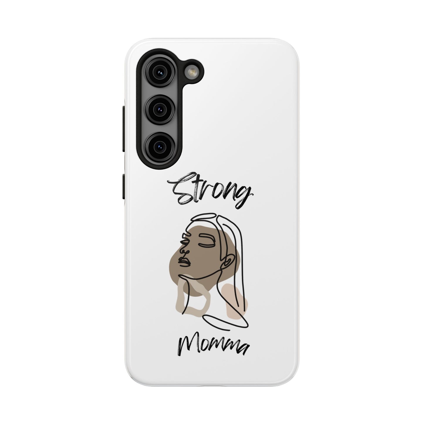 STRONG MOMMA Samsung Galaxy Tough Phone Cases (BL) White