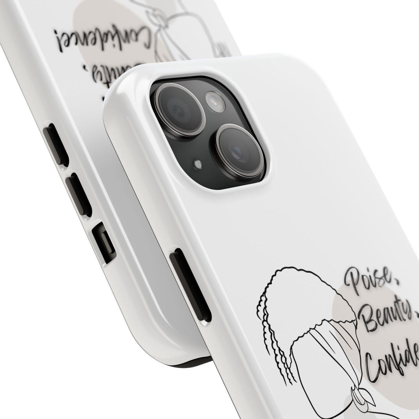 Natural woman Puff (BL)Tough Phone Cases WHITE