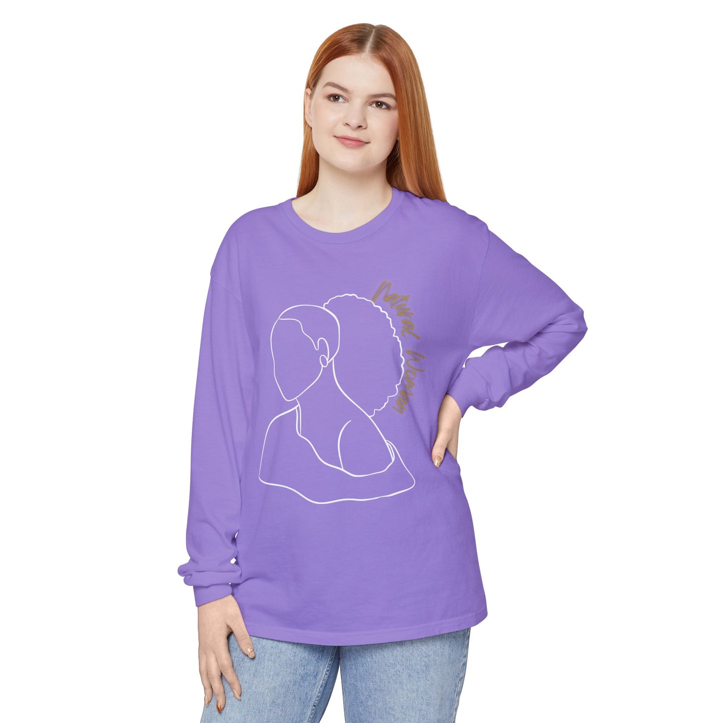 Natural Woman Behind Head Puff (WL) Long Sleeve T-Shirt