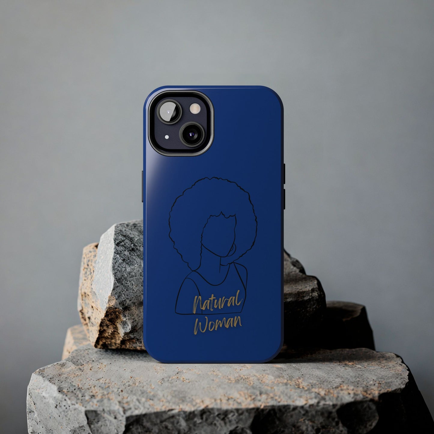 Natural Woman Afro (BL)Tough Phone Cases DARK BLUE