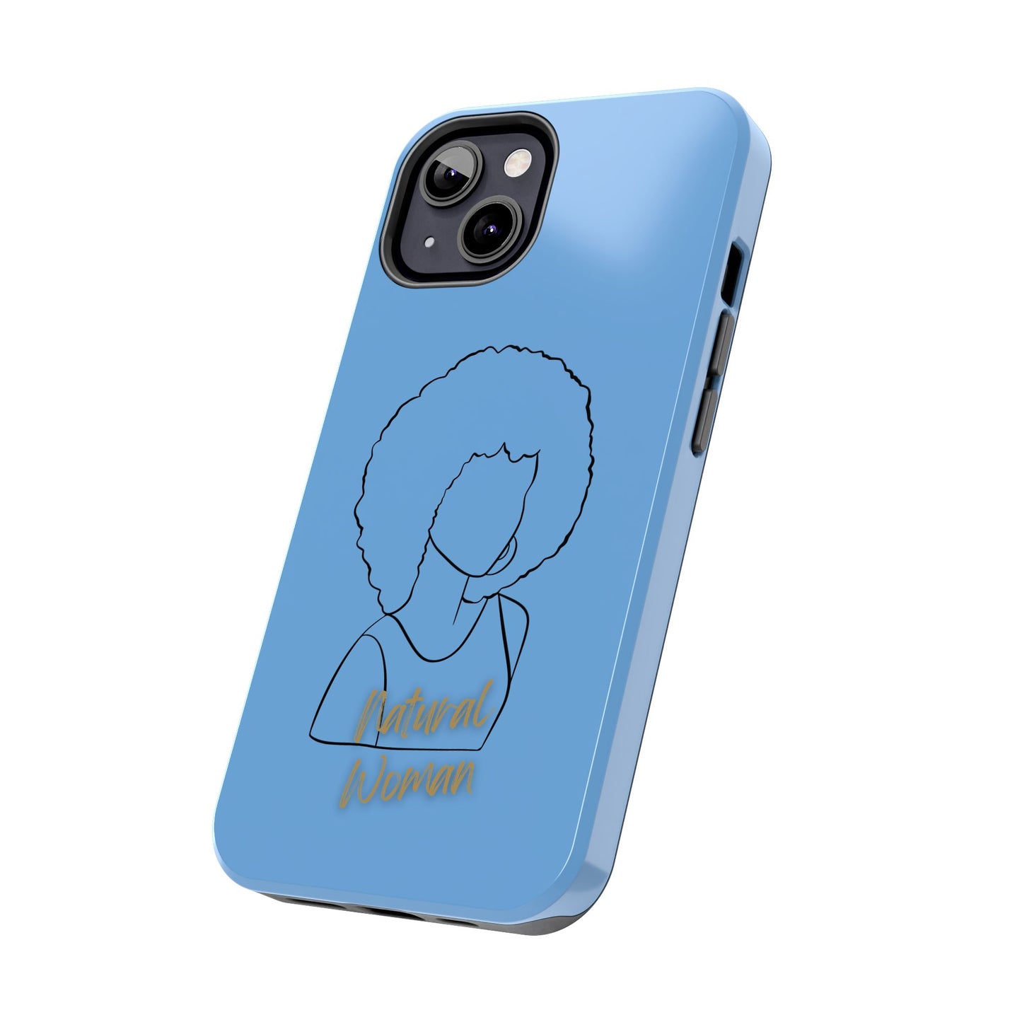 Natural Woman Afro (BL)Tough Phone Cases LIGHT BLUE