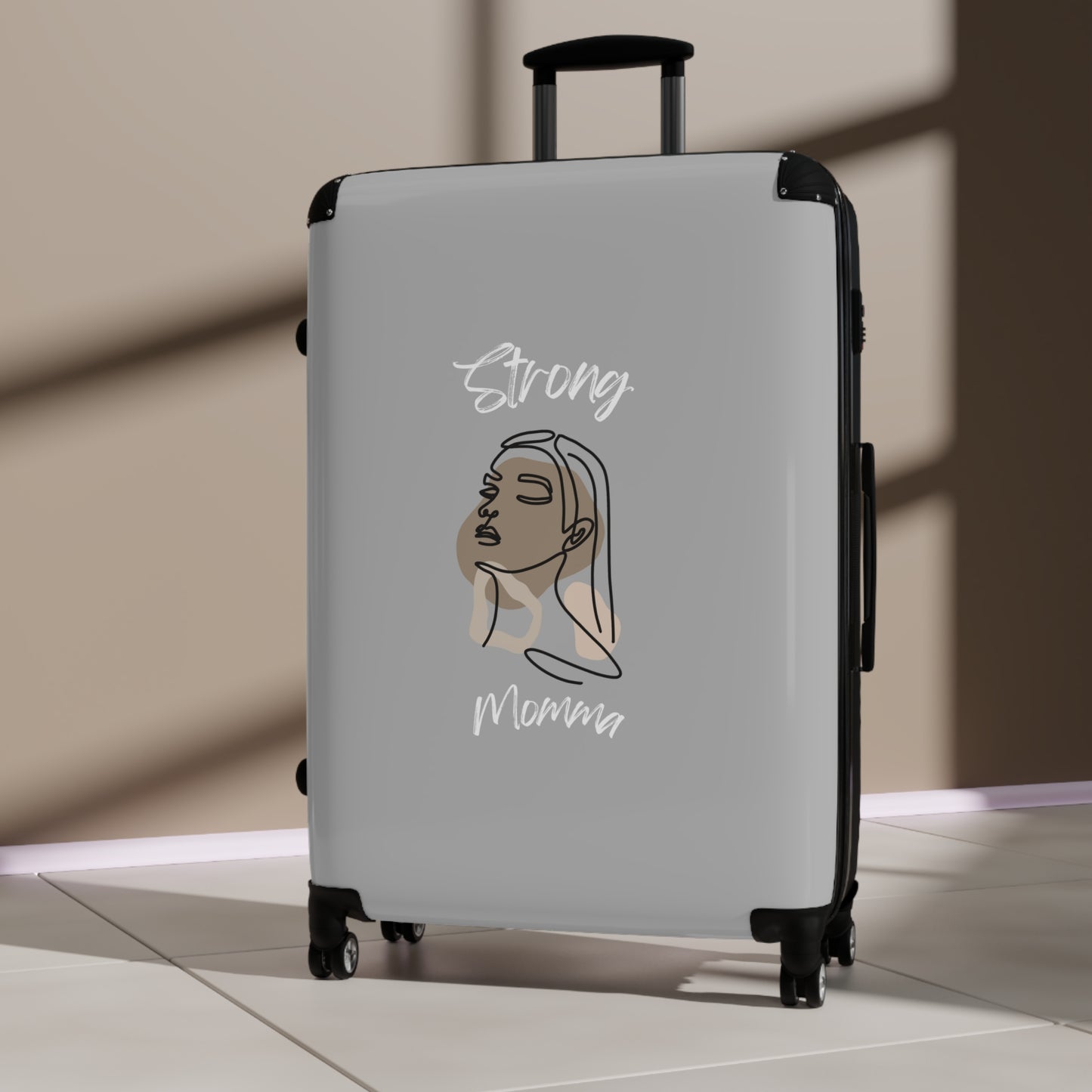 Strong Momma (WL) Luggage Bags LIGHT GREY