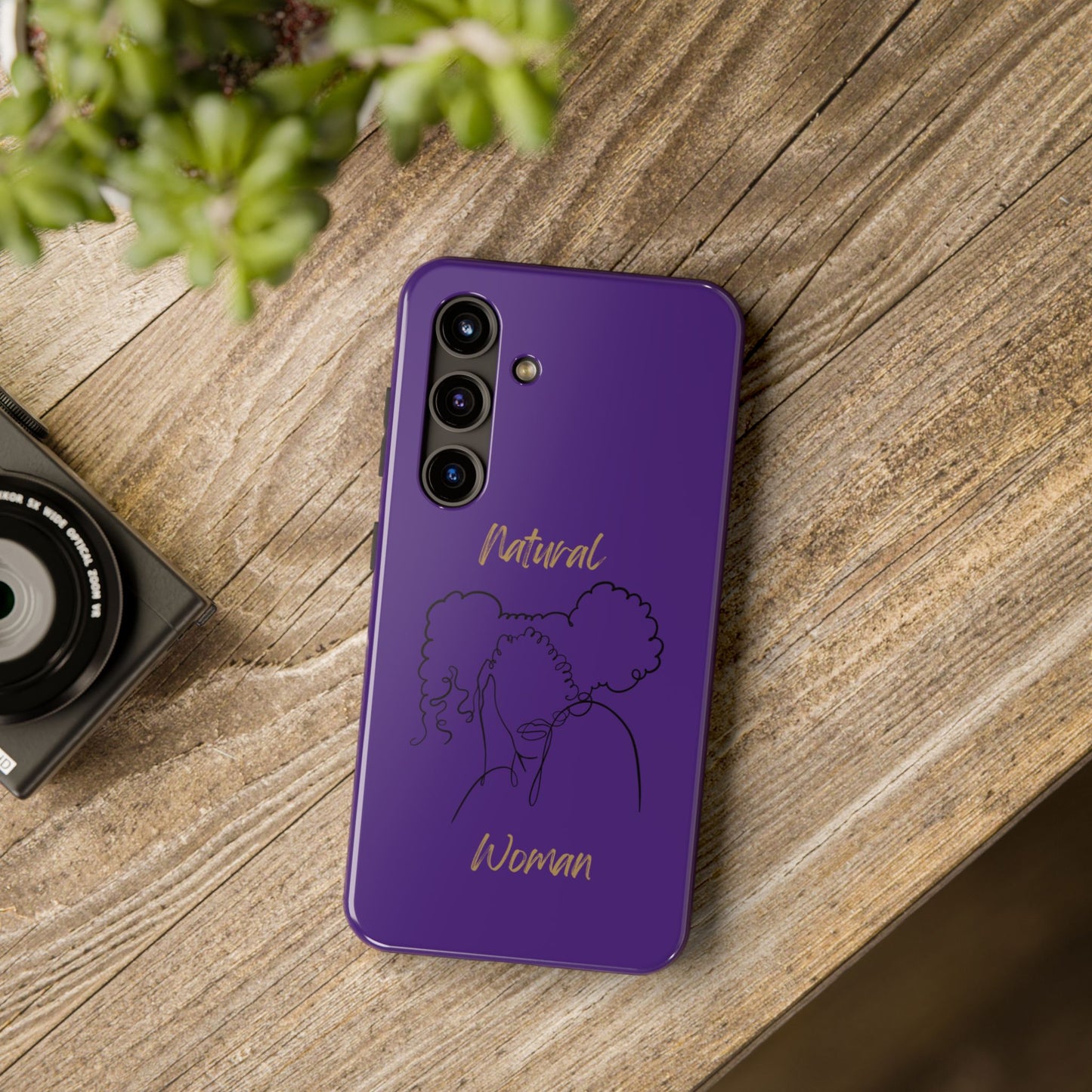 Natural Woman Twin Puffs (BL)Tough Phone Cases PURPLE