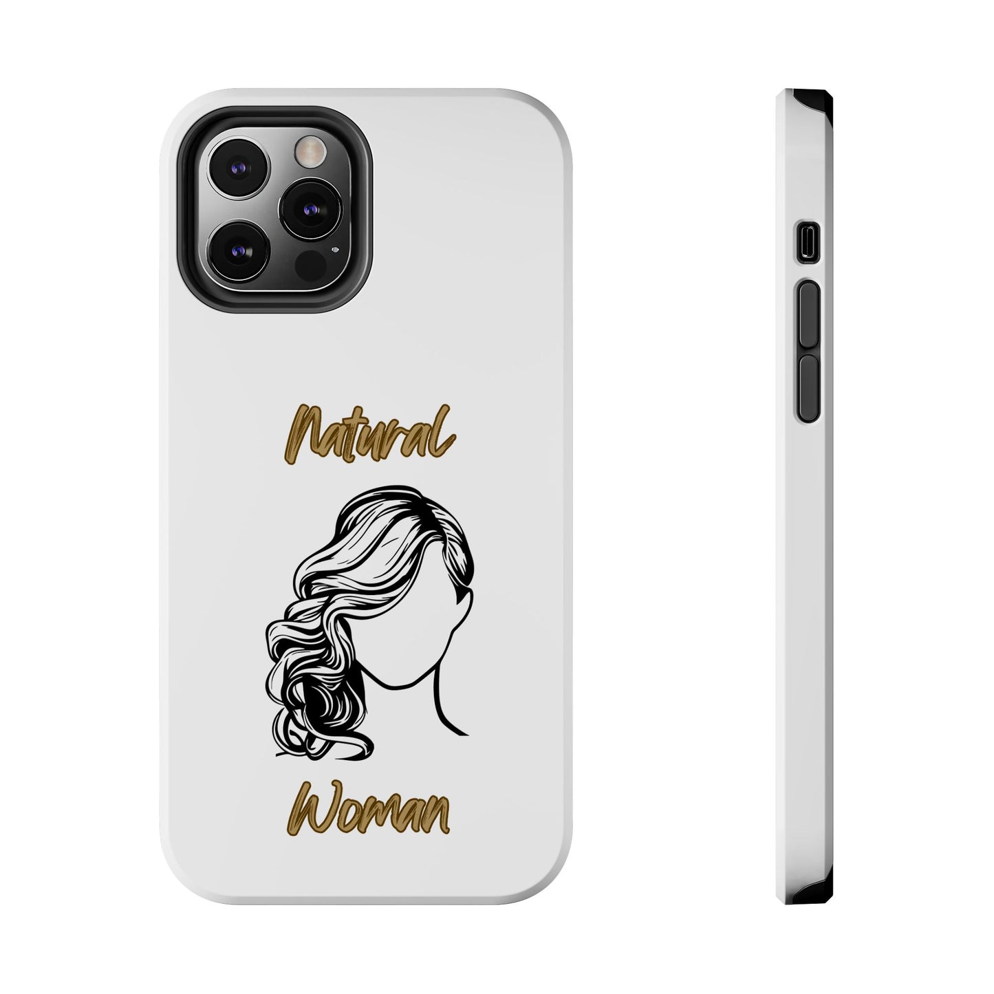 Natural Woman Long Curl (BL)Tough Phone Cases WHITE