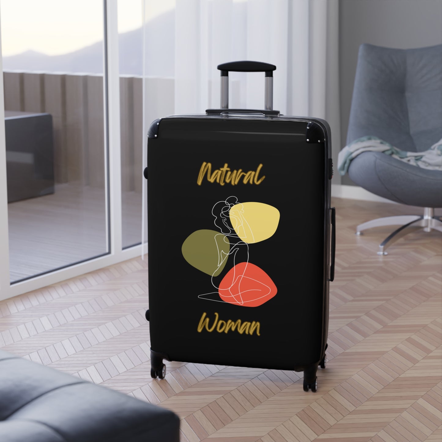 Natural Woman Colorful Pose (WL) Suitcase BLACK