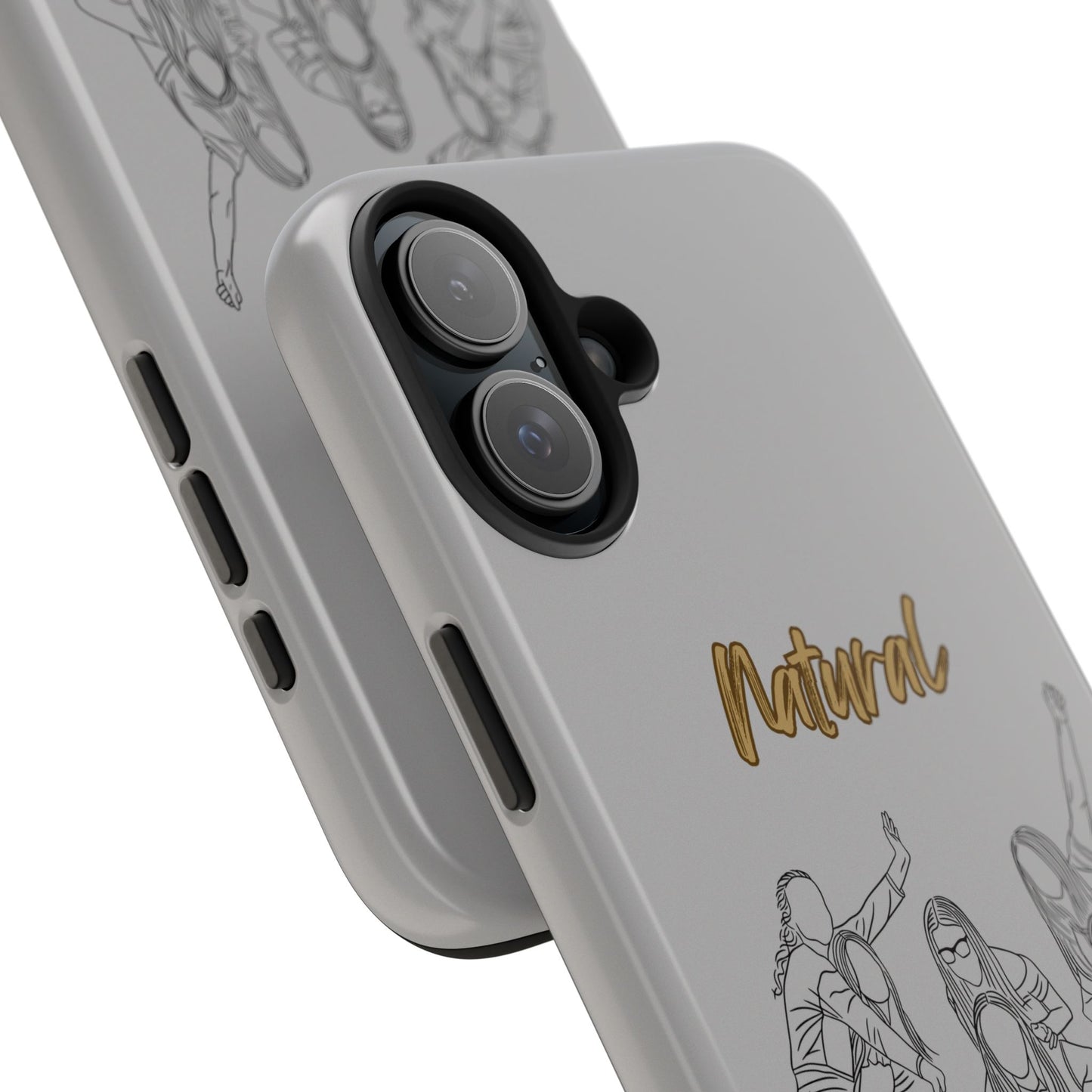 Natural Woman Piggy Back (BL)Tough Phone Cases LIGHT GREY