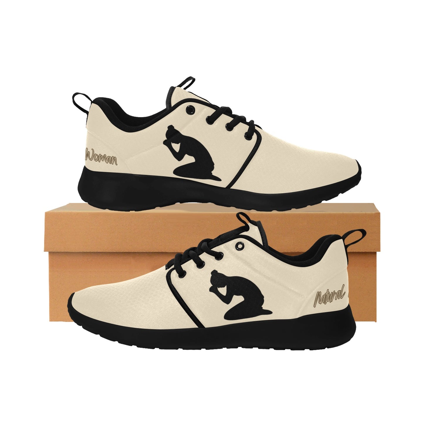 Natural Woman PRAY (BL) CREAM w/ Black Sole Sneakers