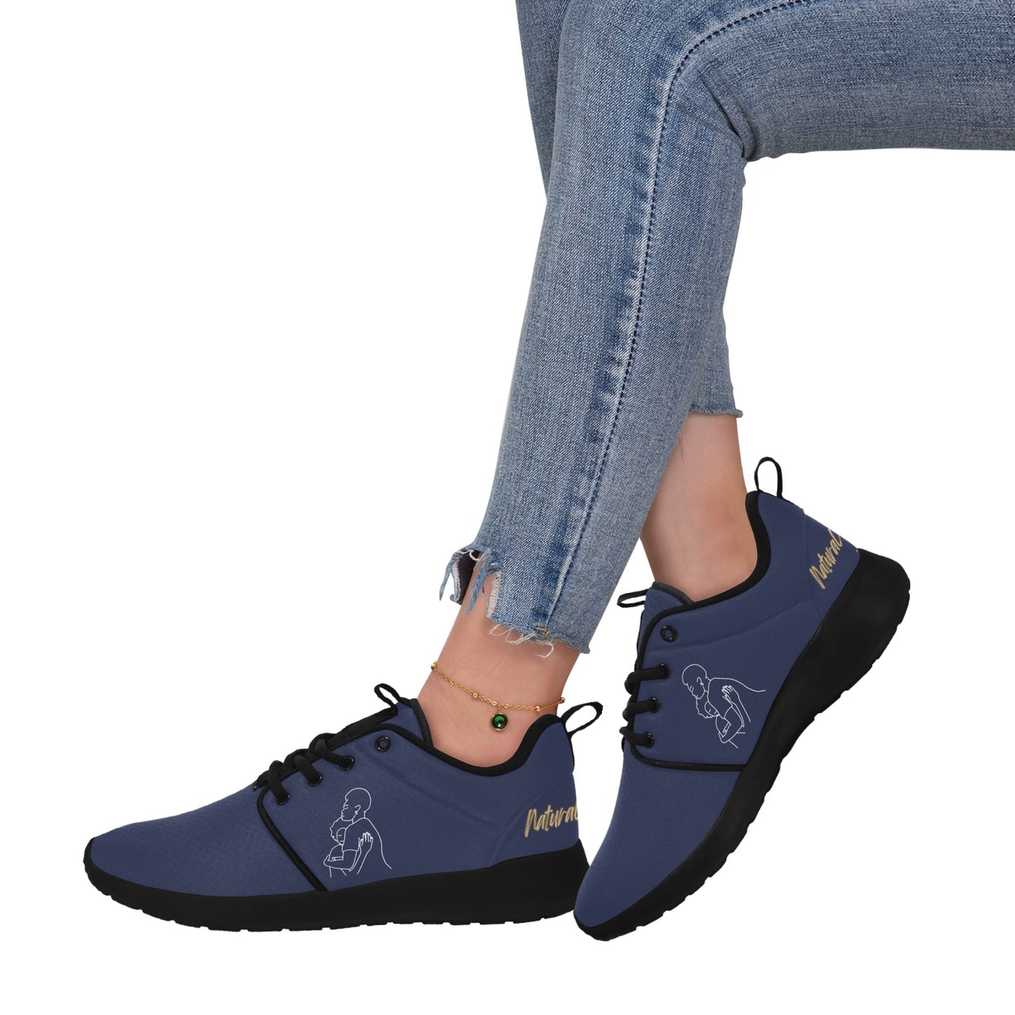 Natural Woman SAFE WITH MOMMA (WL) ROYAL w/ Sole Sneakers