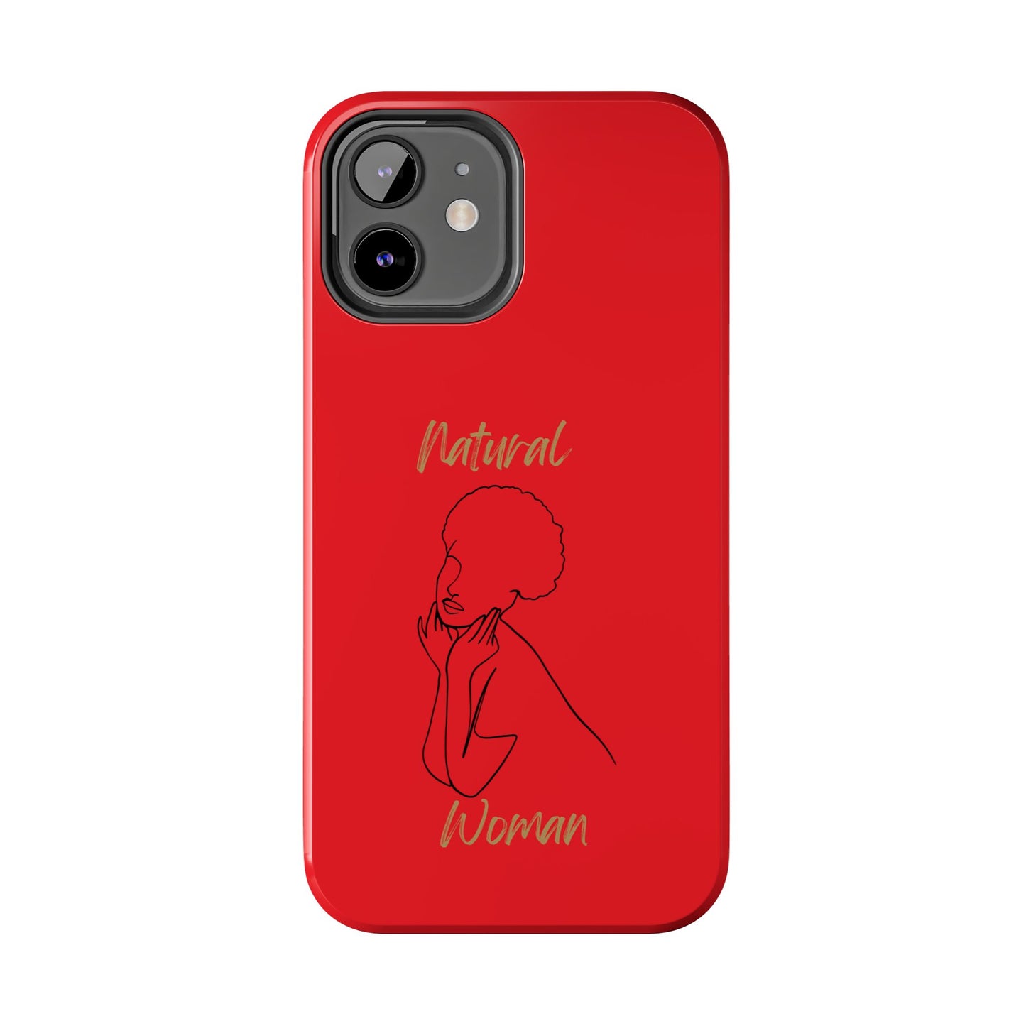 Natural Woman Cute Afro (BL)Tough Phone Cases RED