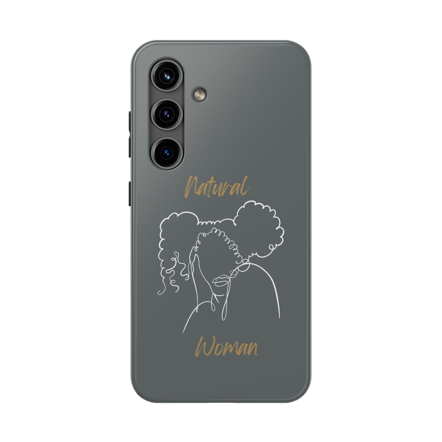 Natural Woman Twin Puffs (WL)Tough Phone Cases DARK GREY