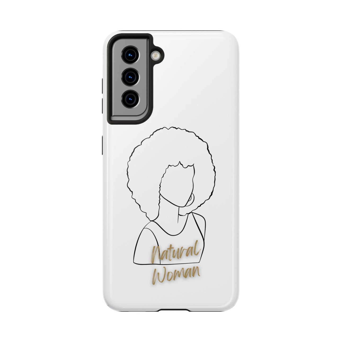 Natural Woman Afro (BL) Tough Phone Case WHITE