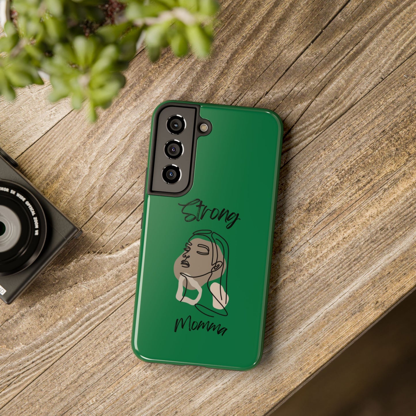 STRONG MOMMA Samsung Galaxy Tough Phone Cases (BL) Dark Green