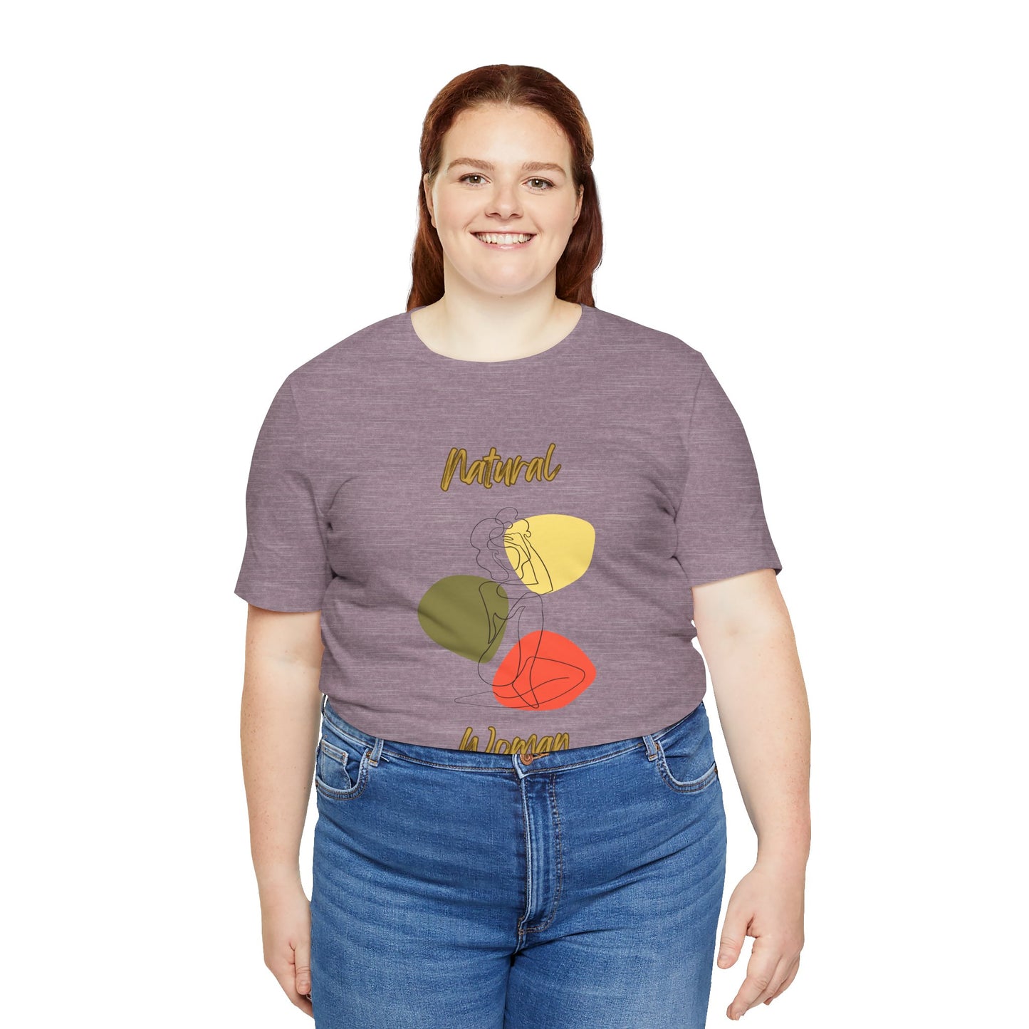 Natural Woman Colorful Pose (BL) Short Sleeve T-Shirt