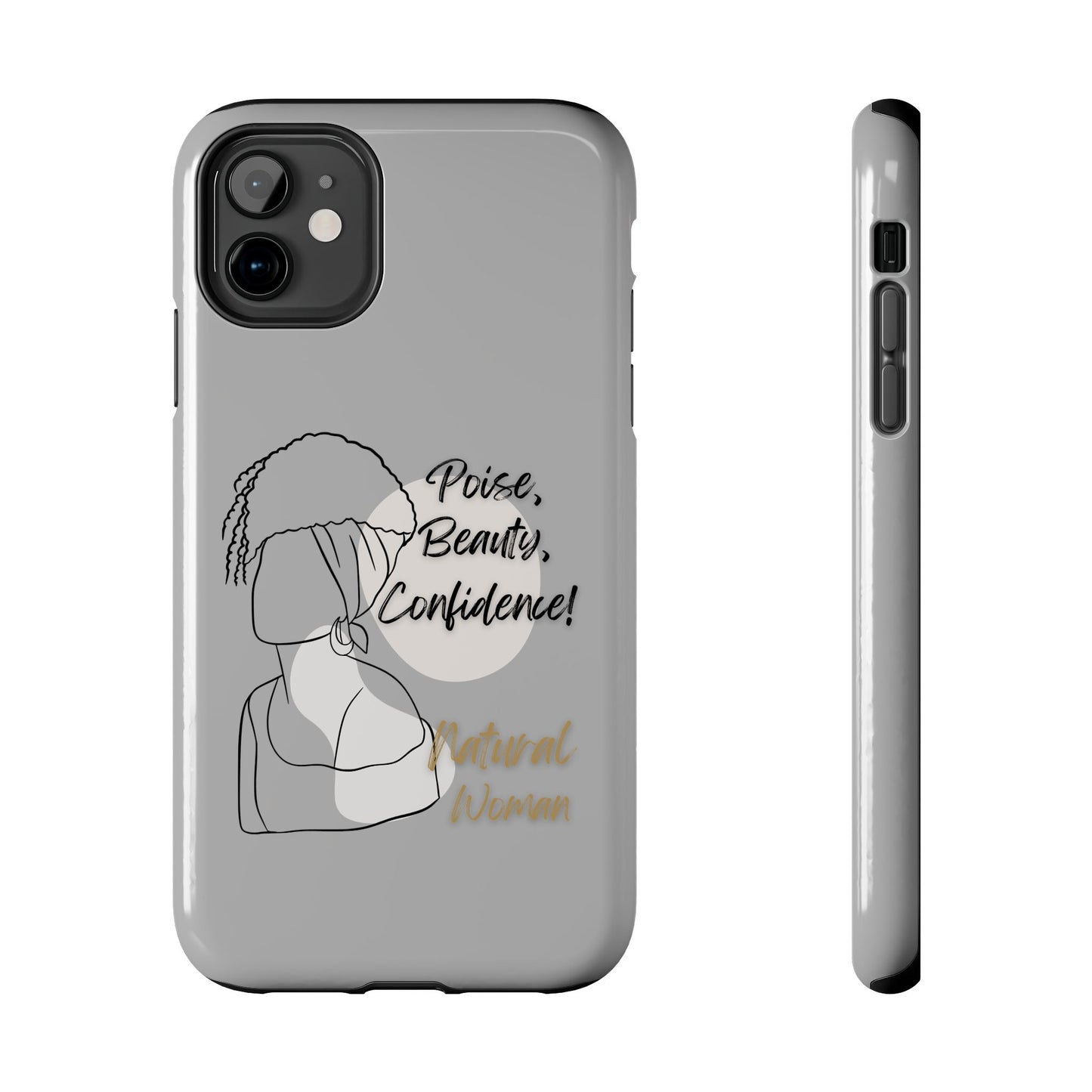 Natural woman Puff (BL)Tough Phone Cases LIGHT GREY
