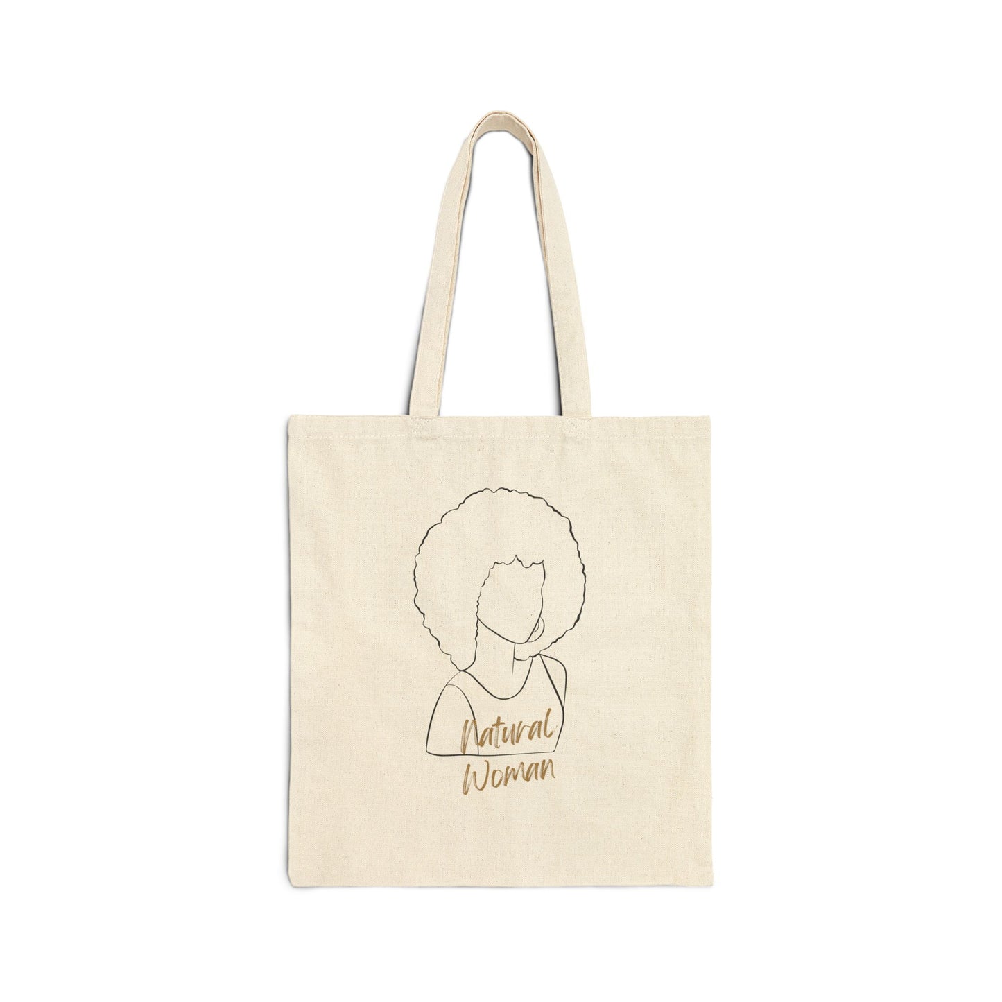 Natural Woman Afro (BL) Canvas Tote Bag