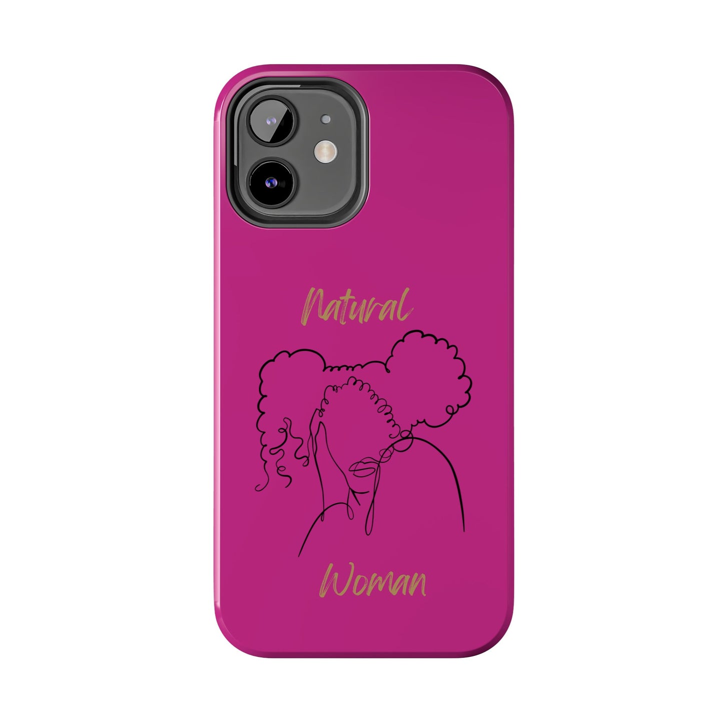 Natural Woman Twin Puffs (BL)Tough Phone Cases PINK