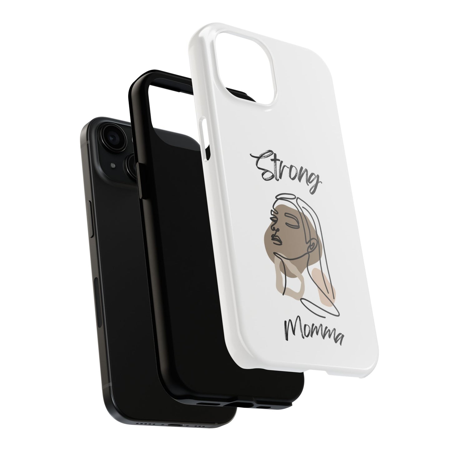 STRONG MOMMA Samsung Galaxy Tough Phone Cases (BL) White