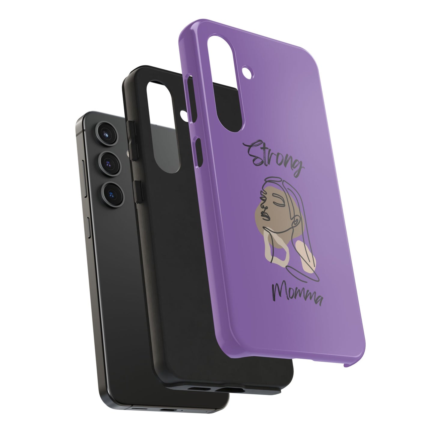 STRONG MOMMA Samsung Galaxy Tough Phone Cases (BL) Light Purple
