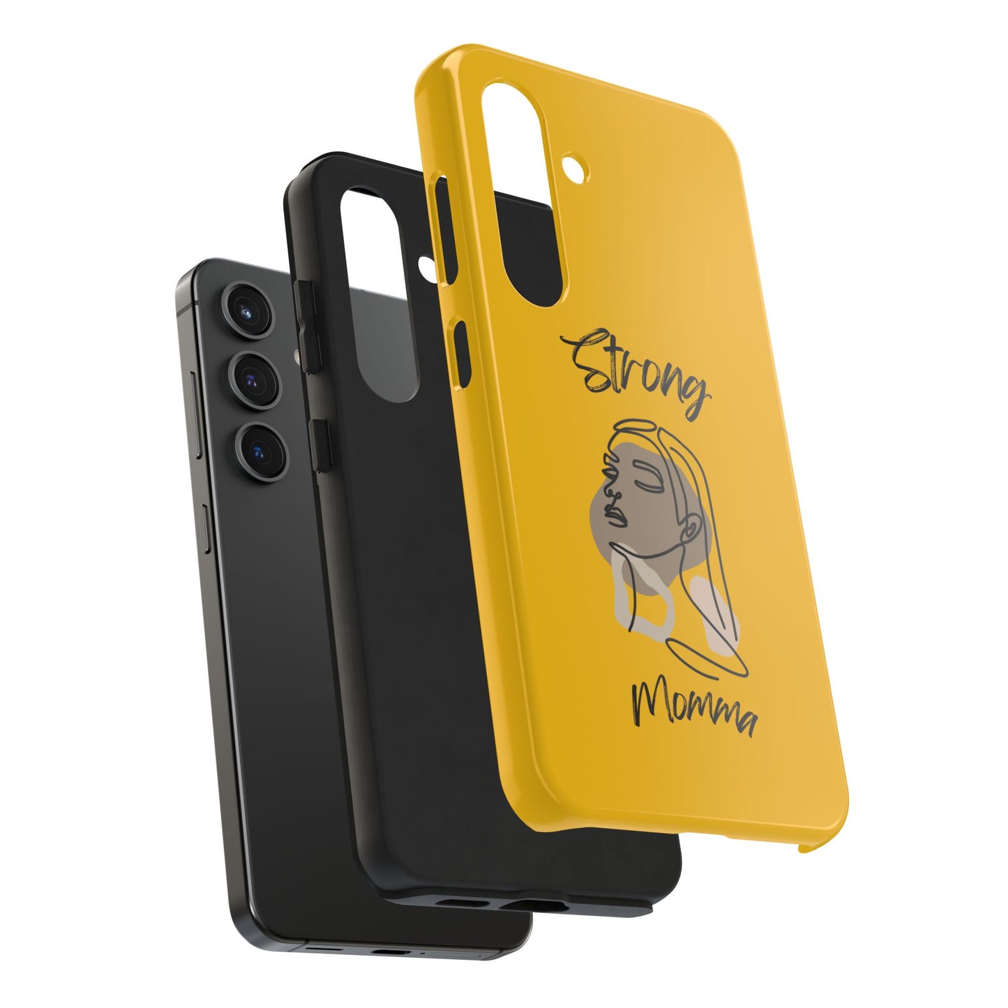 STRONG MOMMA Samsung Galaxy Tough Phone Cases (BL) Yellow