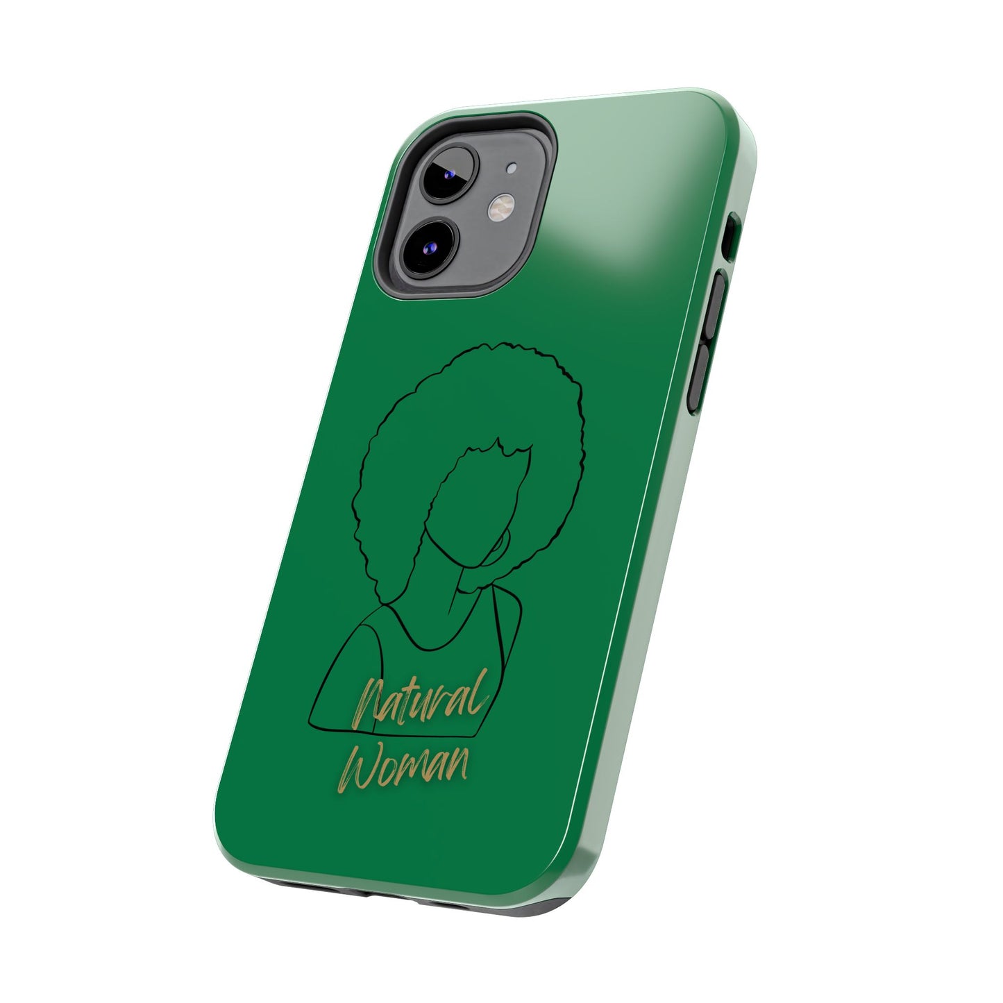 Natural Woman Afro (BL) Tough Phone Case DARK GREEN