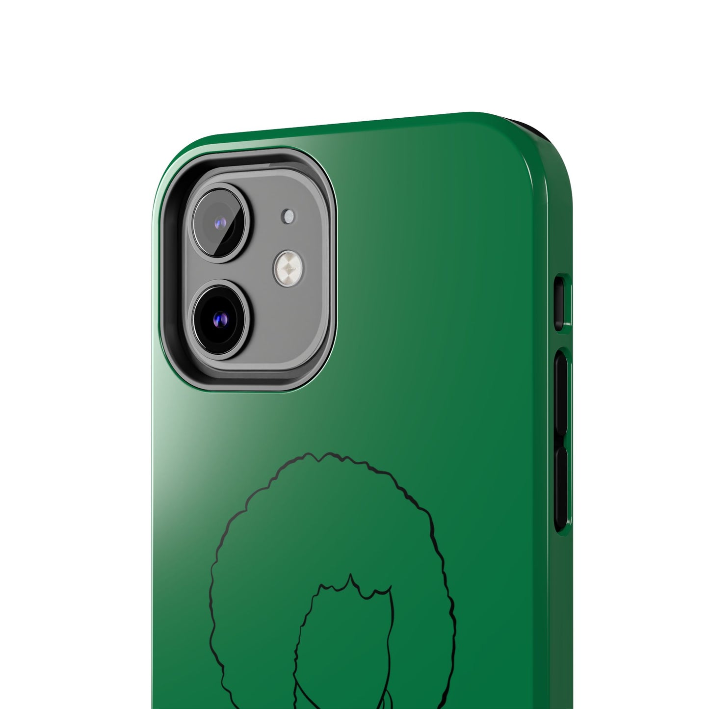 Natural Woman Afro (BL) Tough Phone Case DARK GREEN
