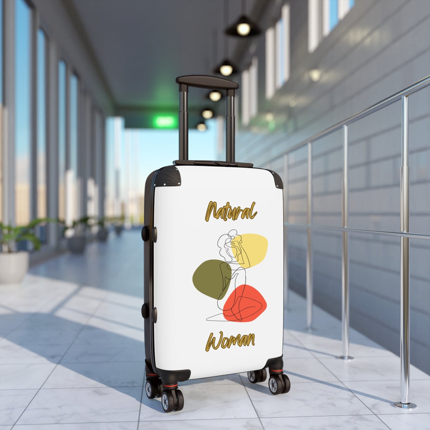 Natural Woman Colorful Pose (BL) Suitcase WHITE