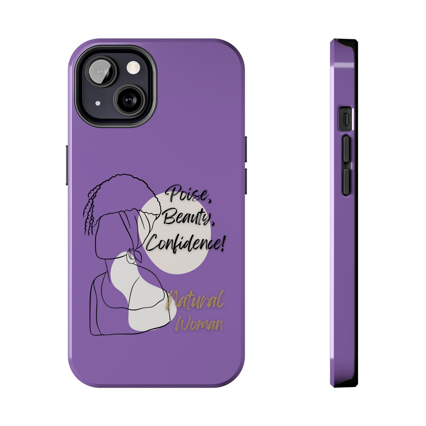 Natural Woman Puff (BL)Tough Phone Cases LIGHT PURPLE