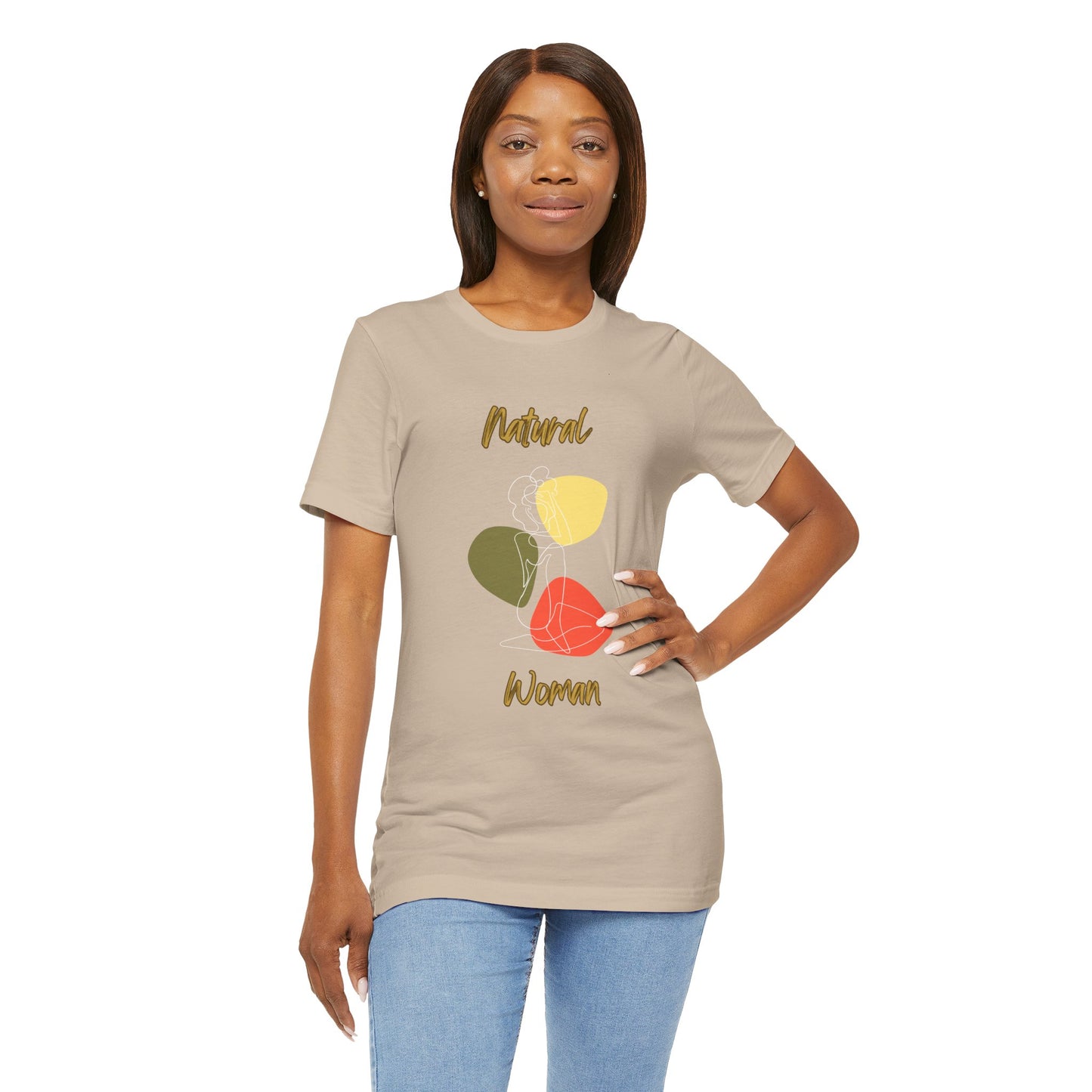 Natural Woman Colorful Pose (WL) Short Sleeve T-Shirt