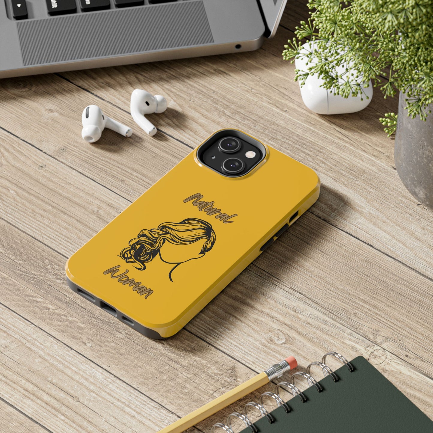 Natural Woman Long Curl (BL)Tough Phone Cases YELLOW