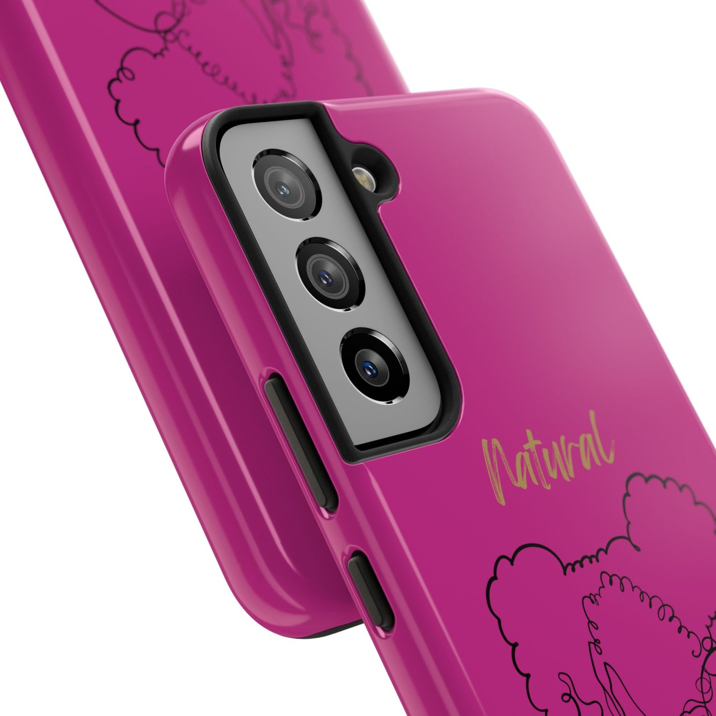Natural Woman Twin Puffs (BL)Tough Phone Cases PINK