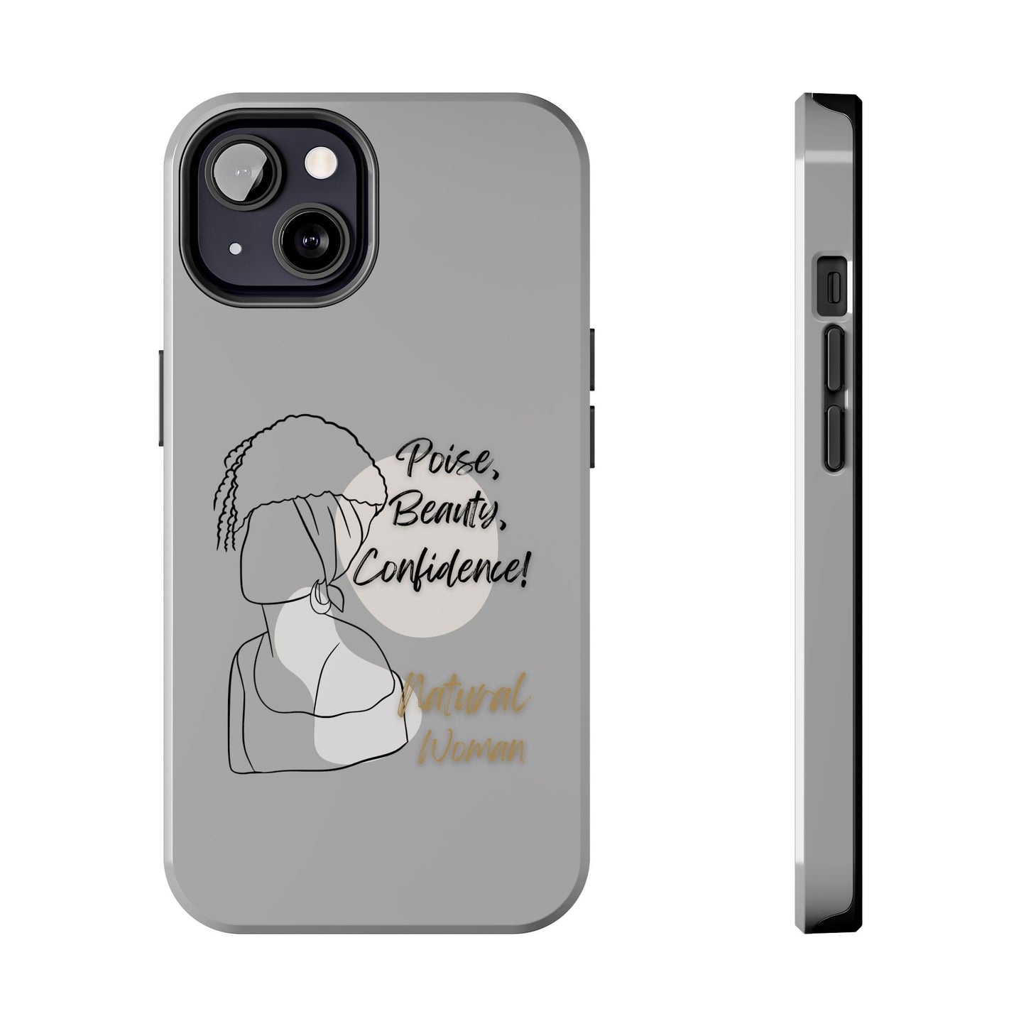 Natural woman Puff (BL)Tough Phone Cases LIGHT GREY