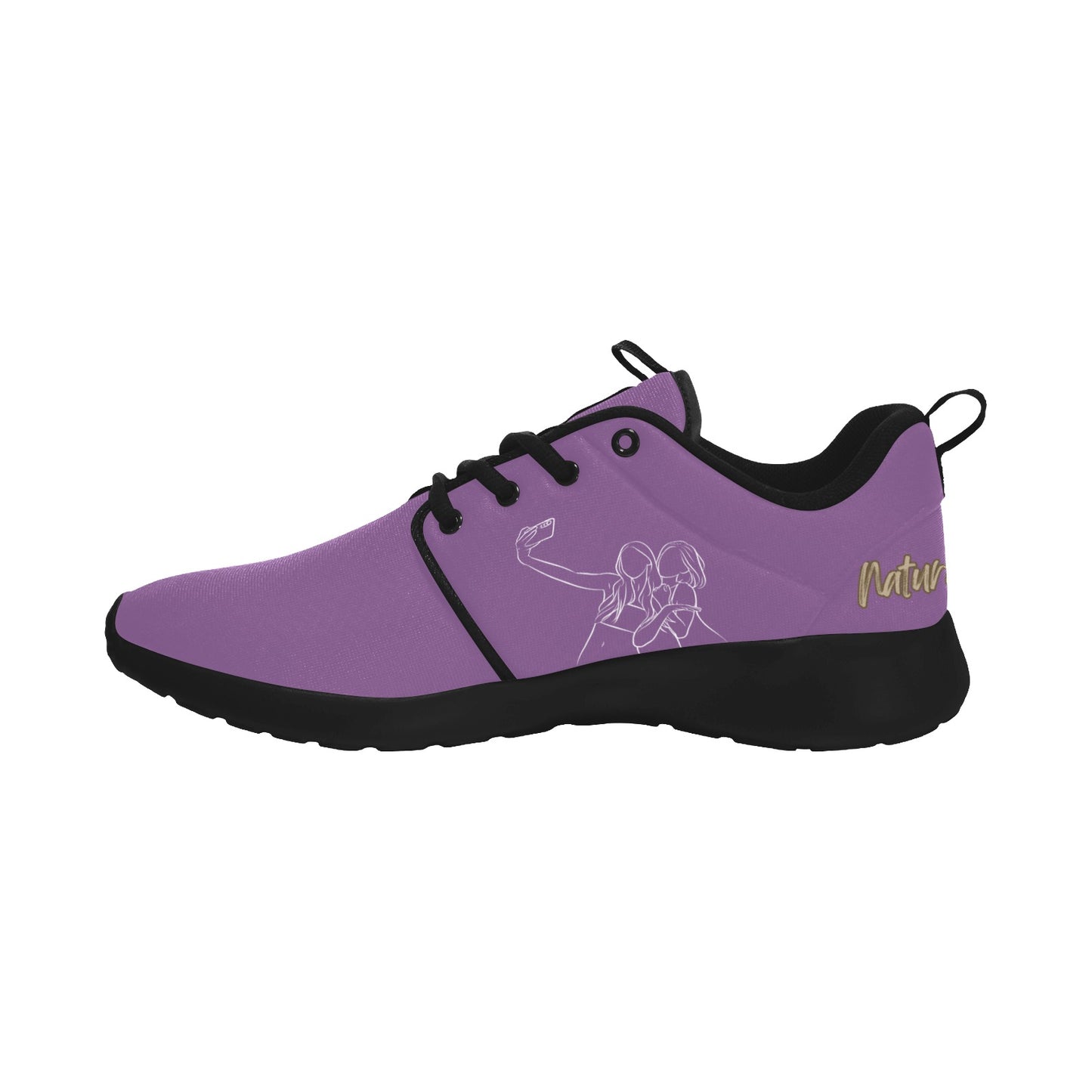 Natural Women FRIENDS SELFIE (WL) PURPLE w/ Black Sole Sneakers
