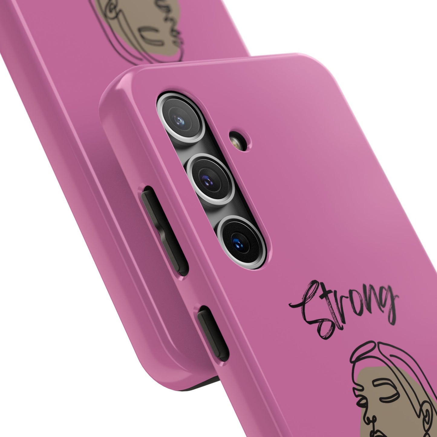 STRONG MOMMA Samsung Galaxy Tough Phone Cases (BL) Light Pink