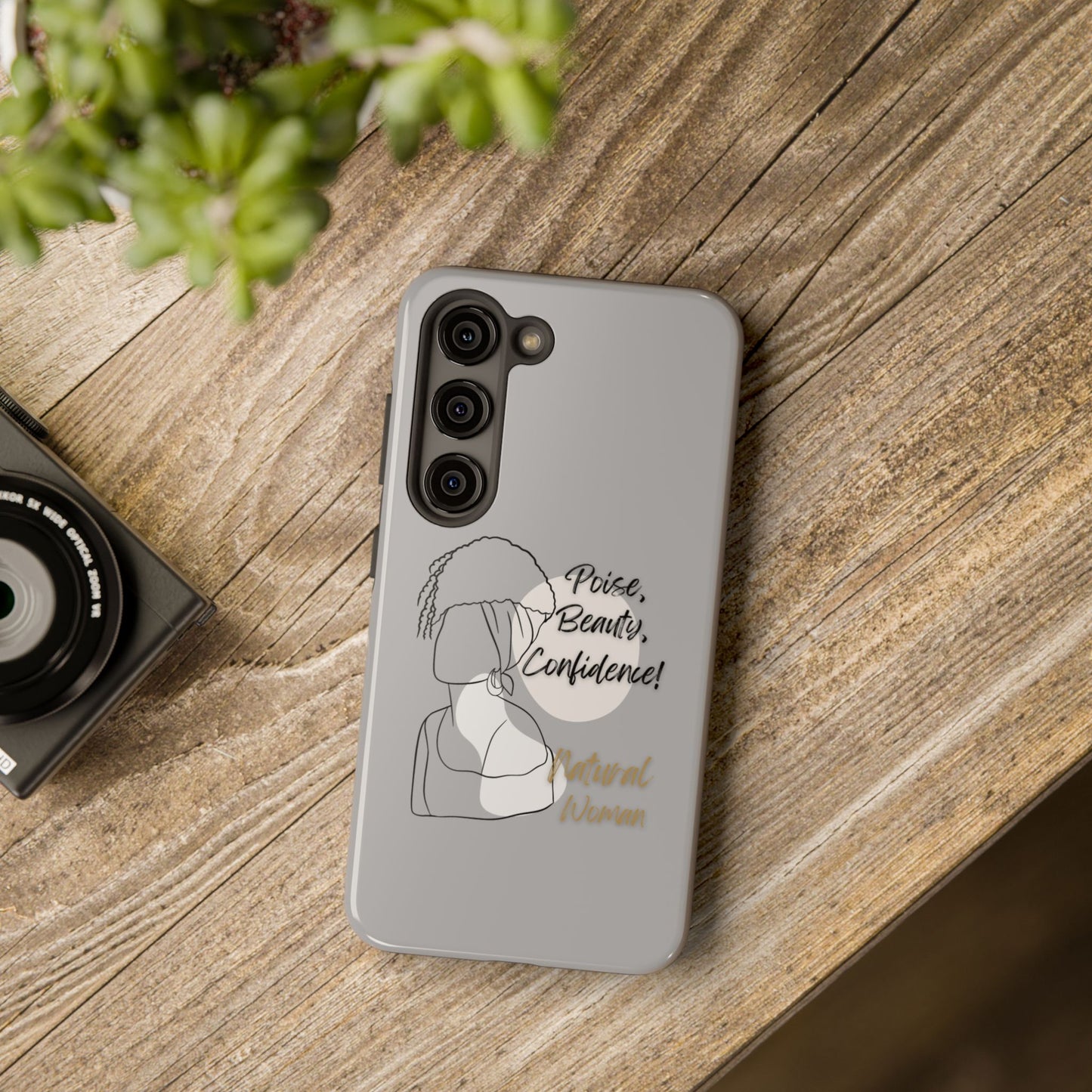 Natural woman Puff (BL)Tough Phone Cases LIGHT GREY