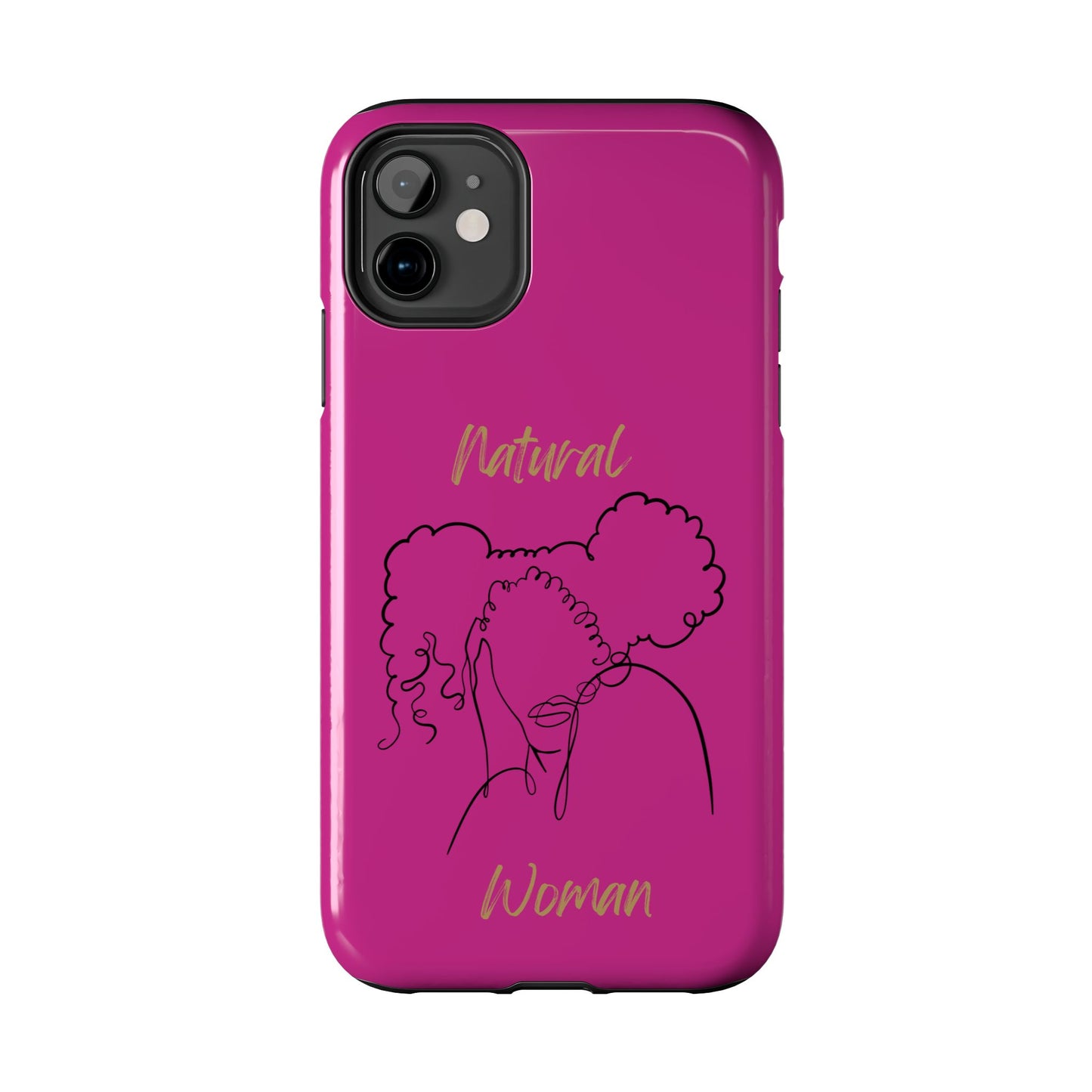 Natural Woman Twin Puffs (BL)Tough Phone Cases PINK