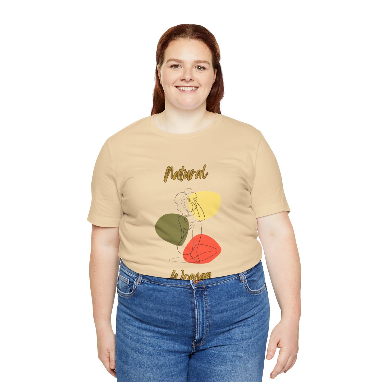 Natural Woman Colorful Pose (BL) Short Sleeve T-Shirt