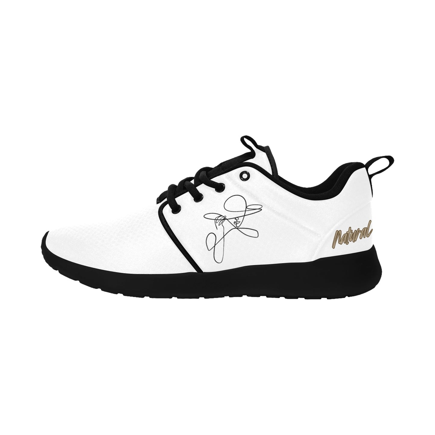 Natural Woman AN ORIGINAL (BL) WHITE w/ Black Sole Sneakers