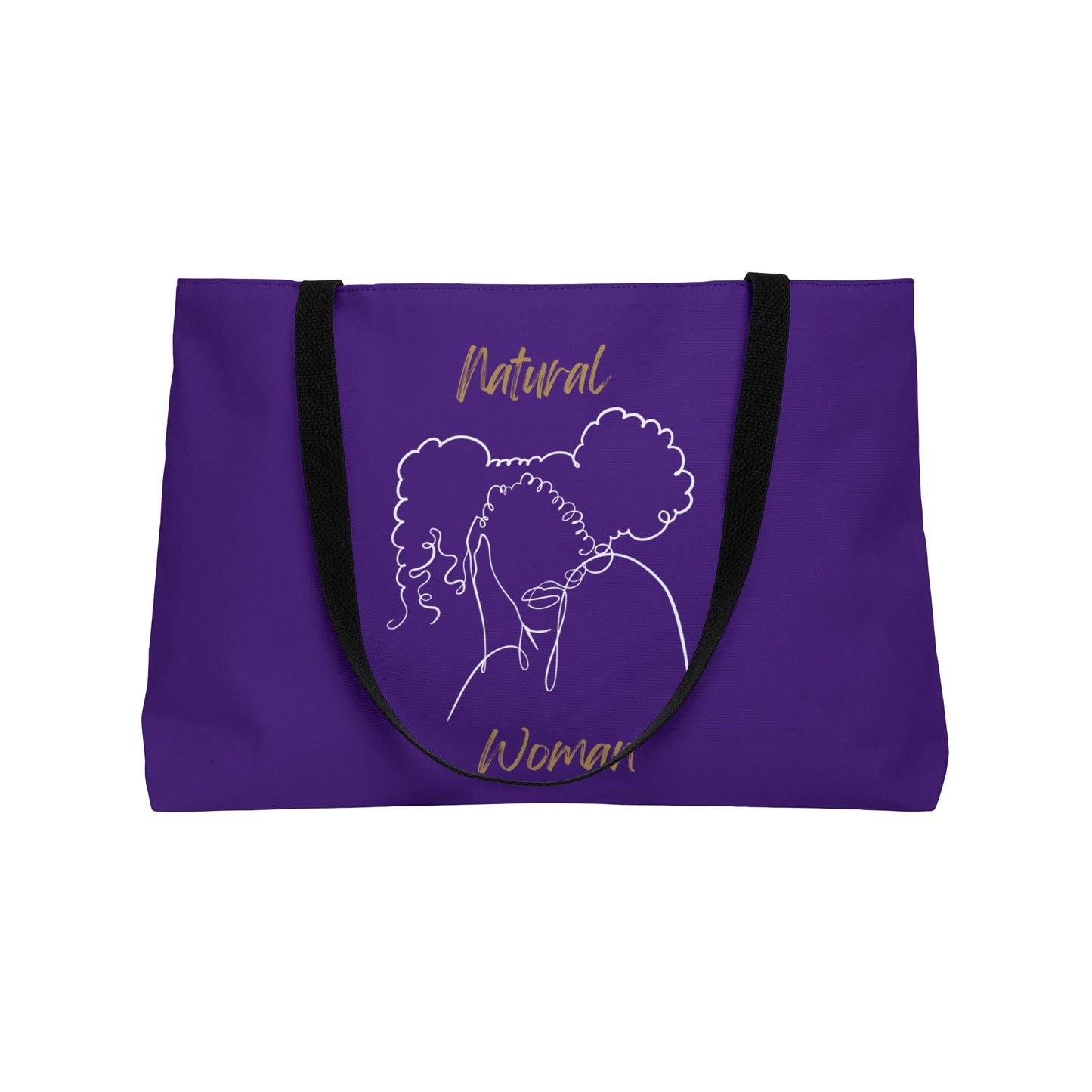 Natural Woman Twin Puffs (WL) Weekender Tote Bag PURPLE
