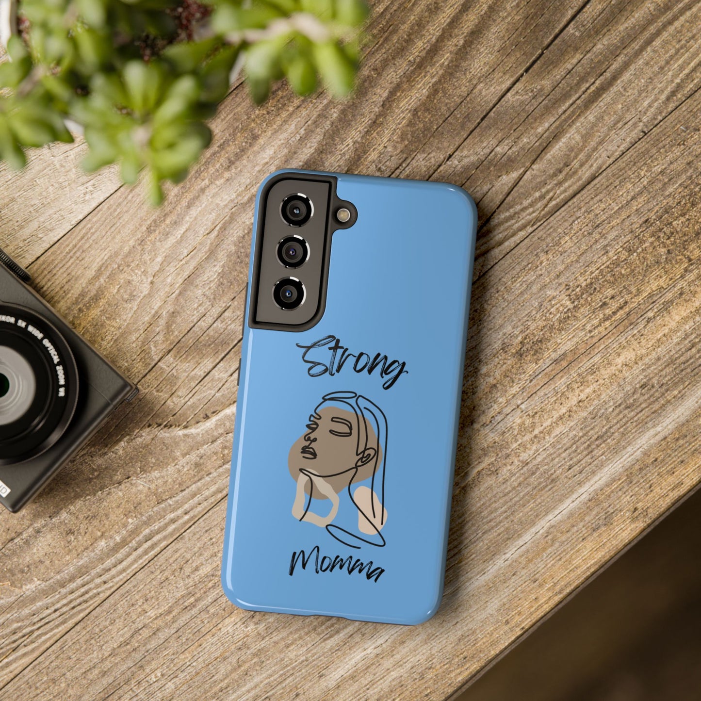 STRONG MOMMA Samsung Galaxy Tough Phone Cases (BL) Light Blue