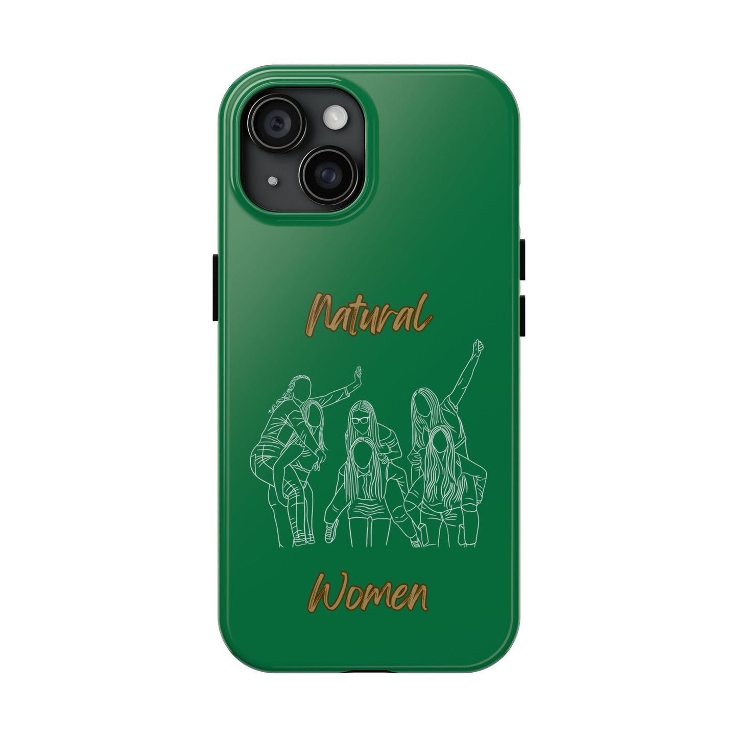 Natural Woman Piggy Back (WL) Tough Phone Cases DARK GREEN