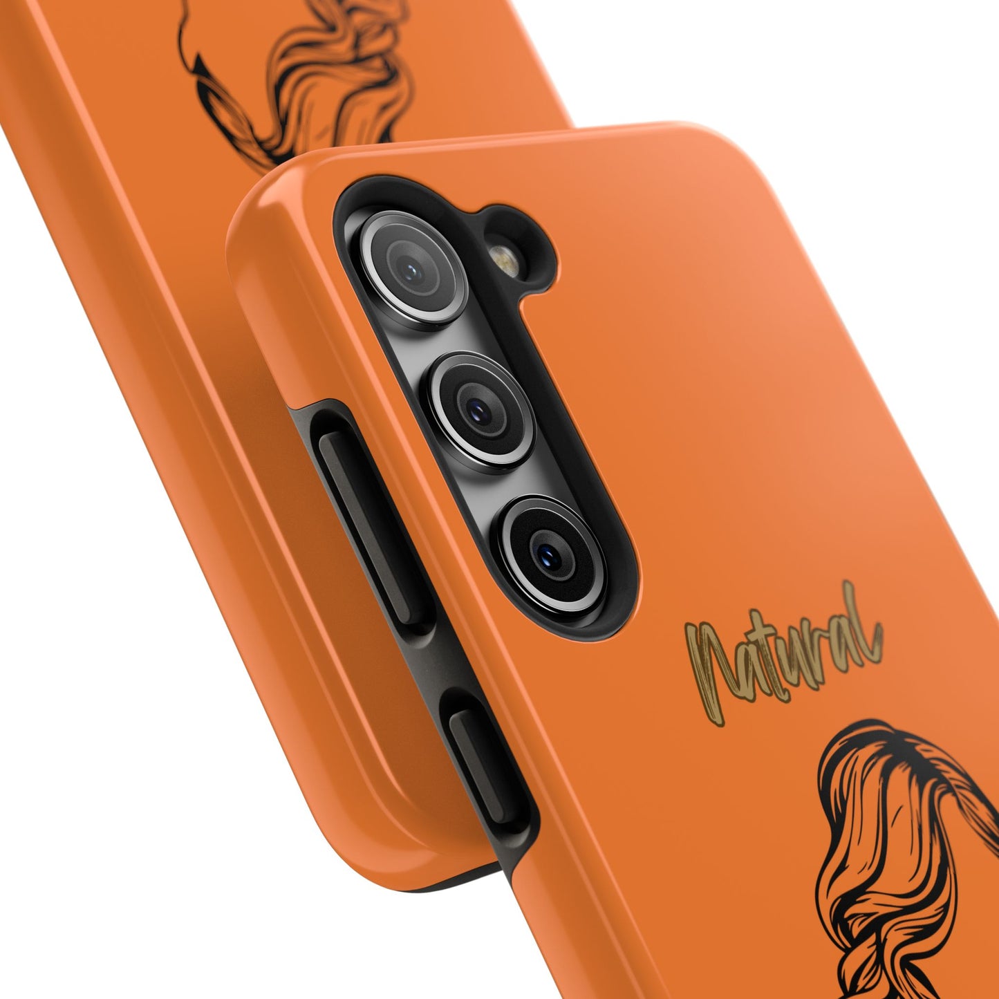 Natural Woman Long Curl (BL)Tough Phone Cases CRUSTA