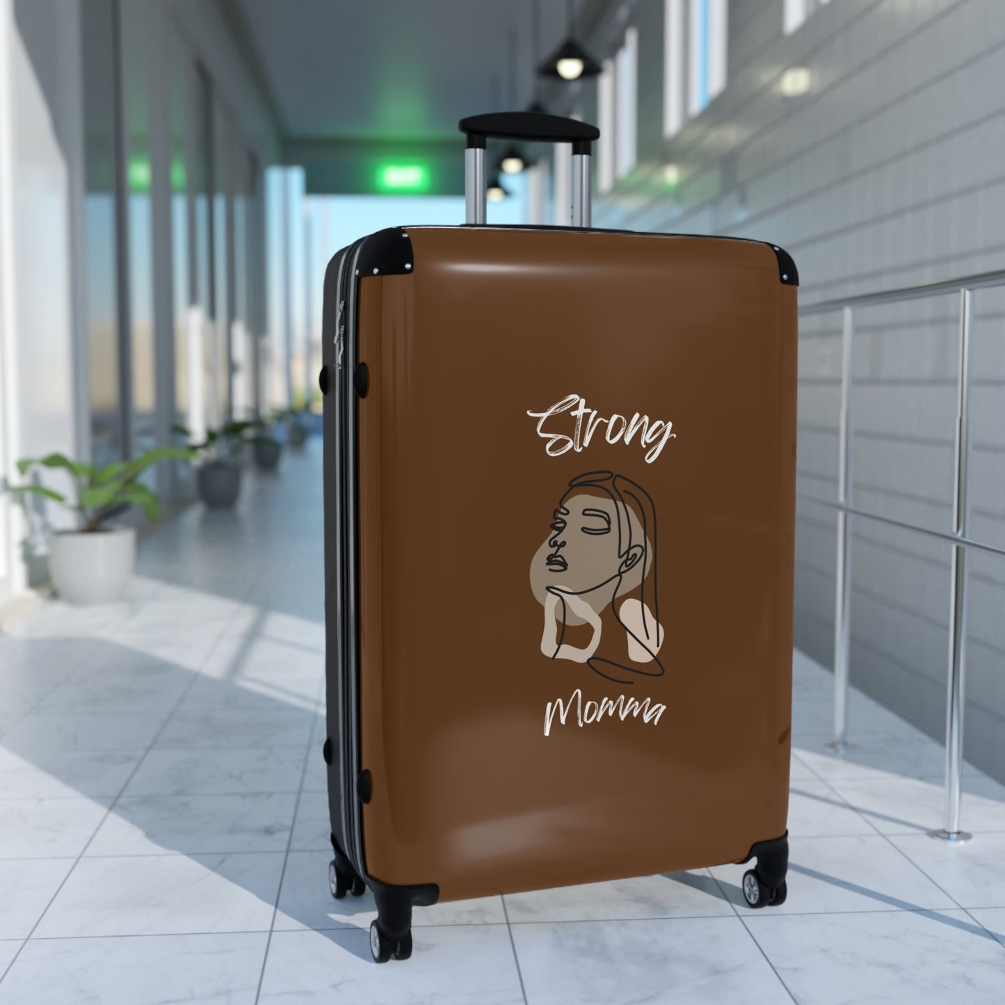 Strong Momma (WL) Luggage Bags BROWN