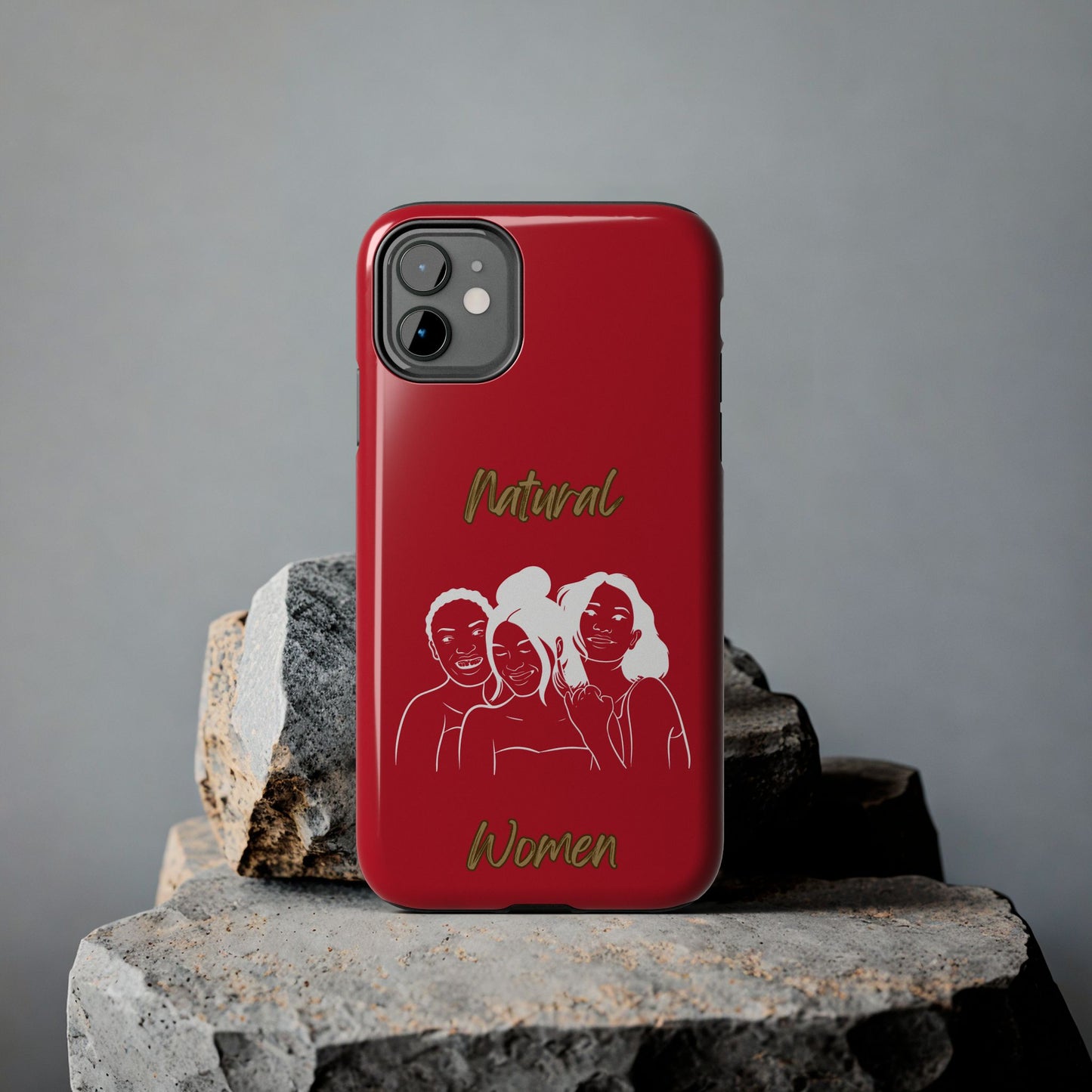Natural Women Laughing Friends (WL)Tough Phone Cases DARK RED
