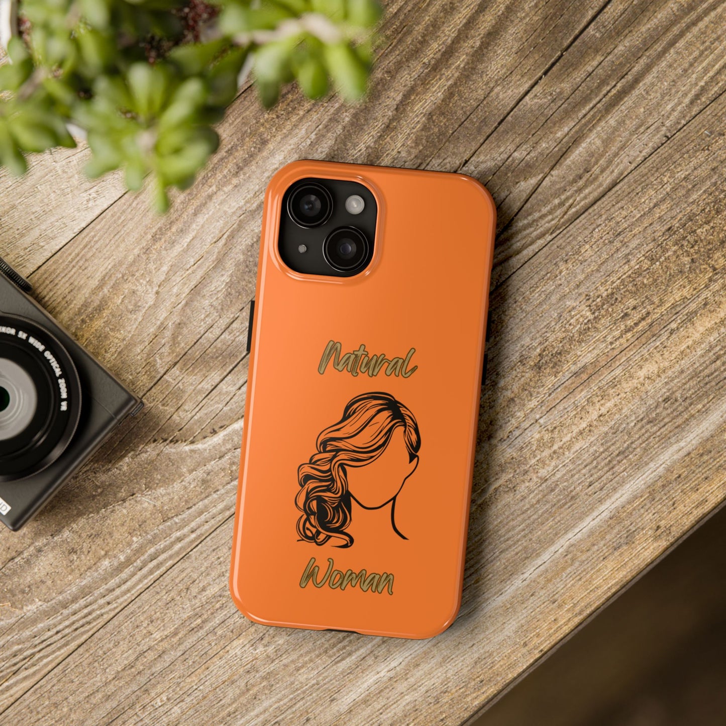 Natural Woman Long Curl (BL)Tough Phone Cases CRUSTA