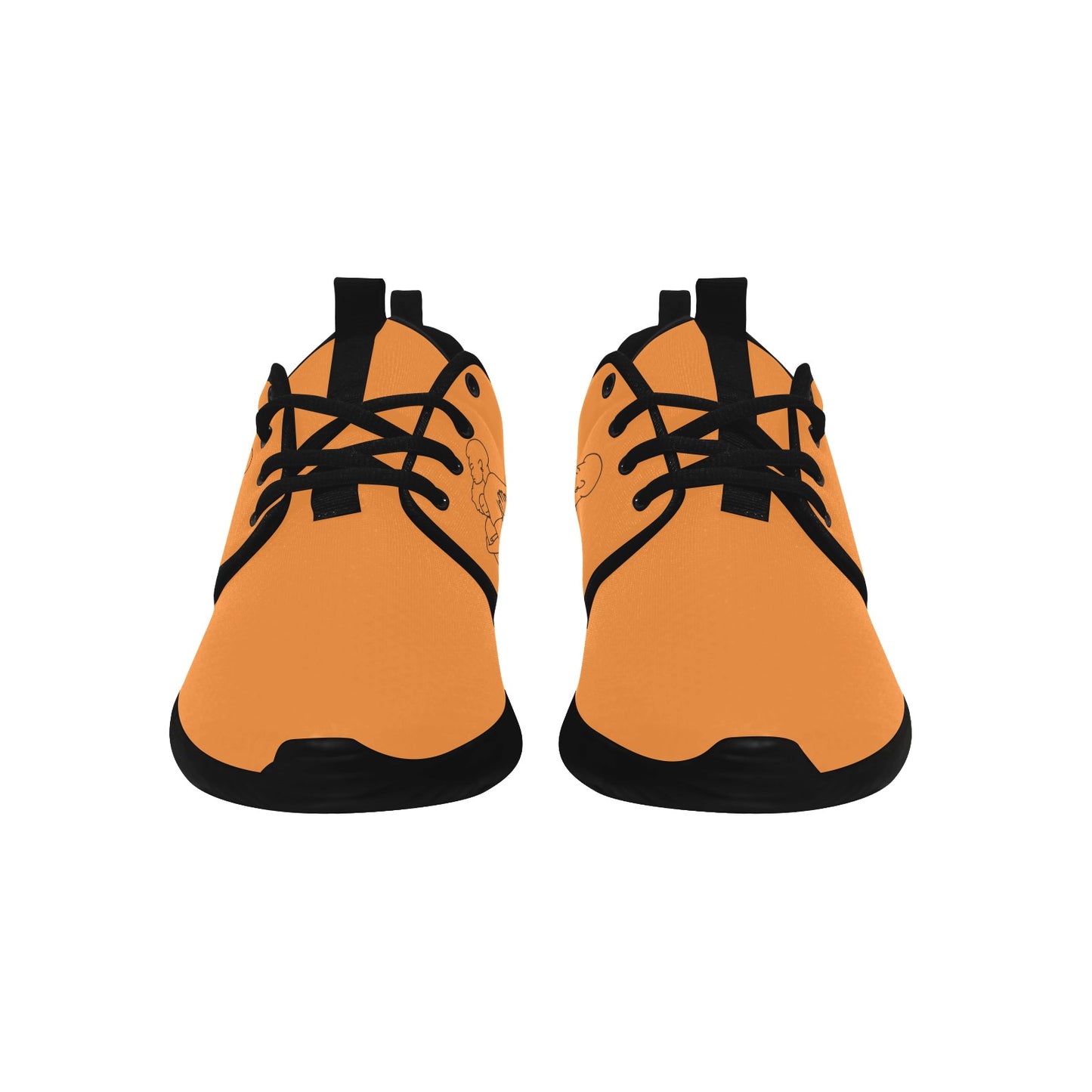 Natural Woman SAFE WITH MOMMA (BL) ORANGE w/ Sole Sneakers